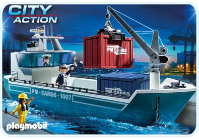 playmobil cargo ship