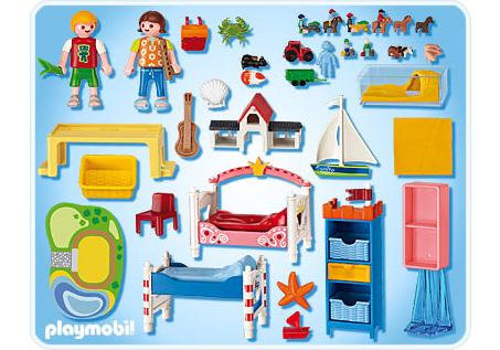 Chambre des enfants avec lits décorés - 5333-A - PLAYMOBIL ...