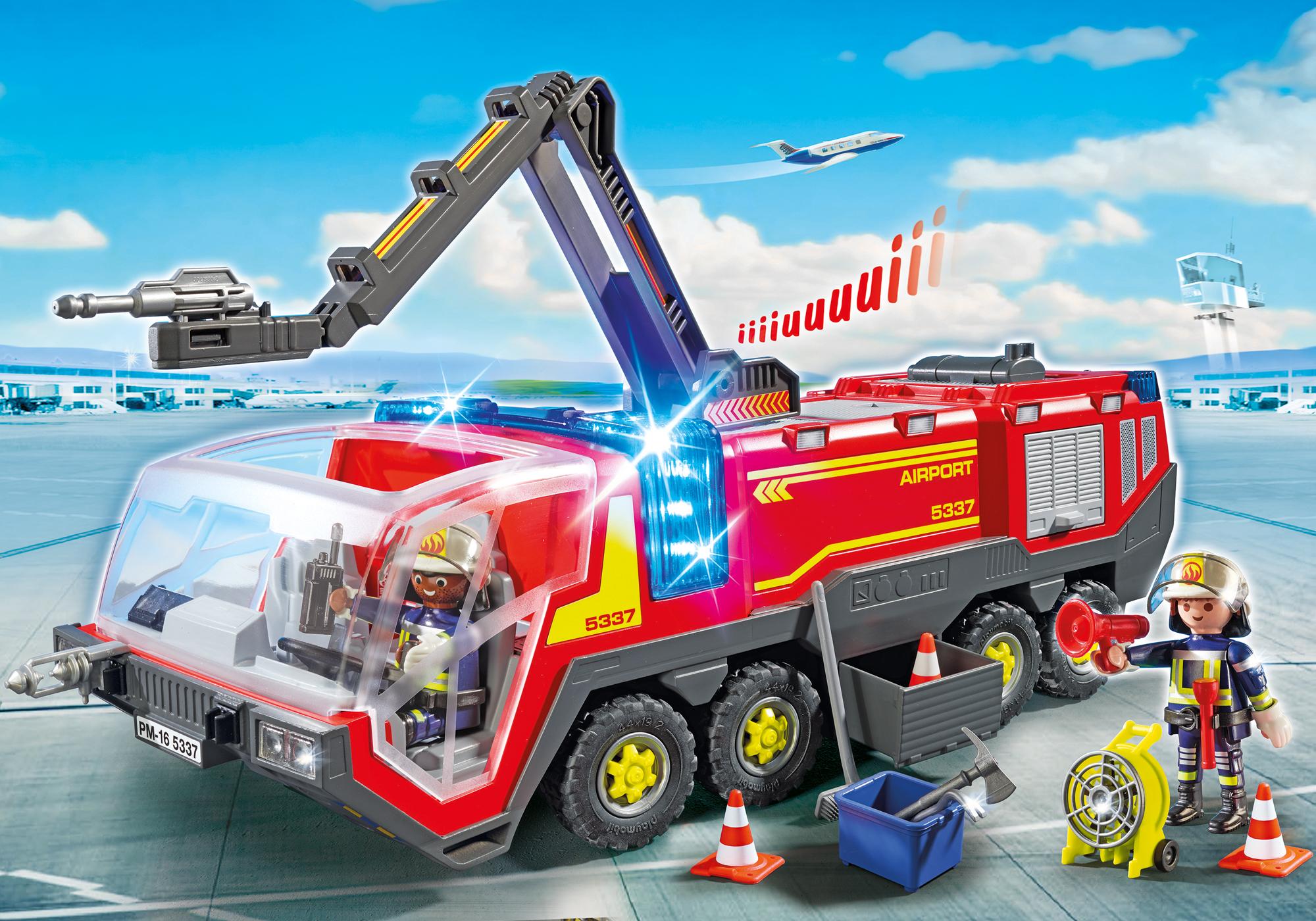 playmobil airport fire engine