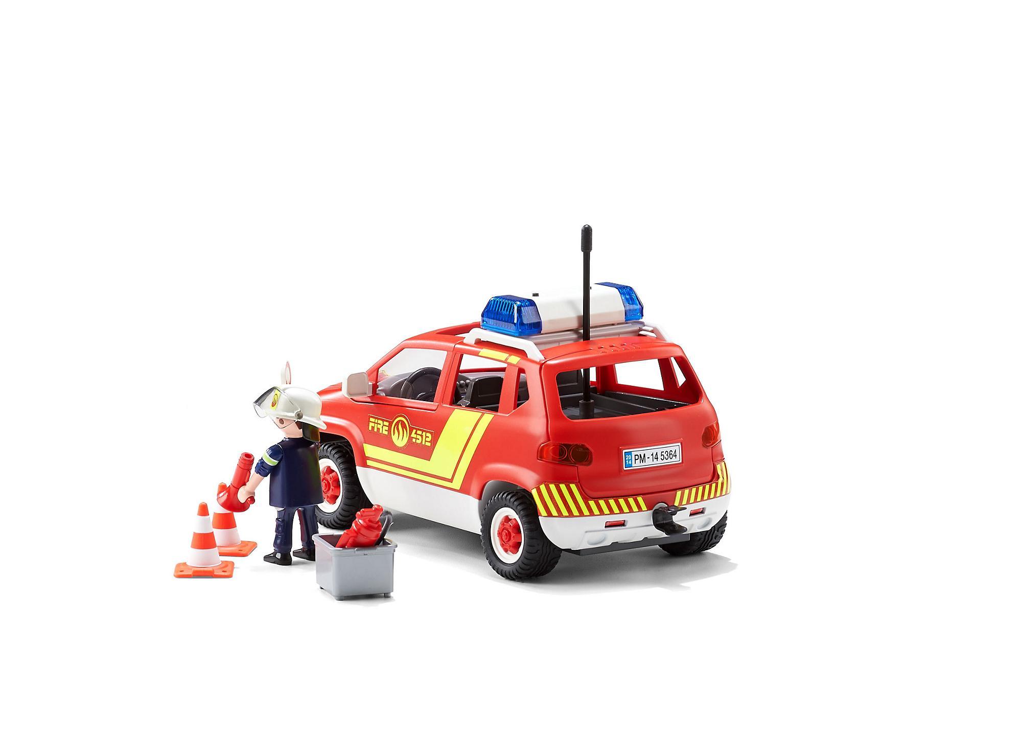 playmobil fire chief car