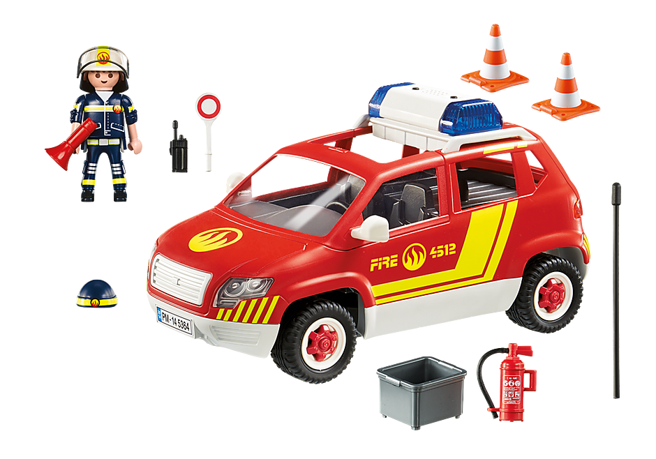 5364 Brandweercommandant met dienstwagen met licht en sirene detail image 4