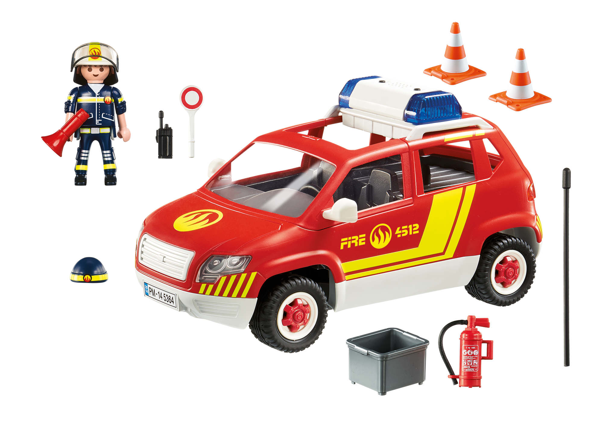 playmobil fire chief car