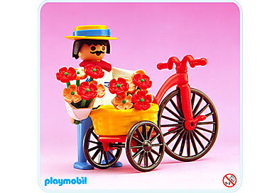 5400-A Bicyclette / fleurs