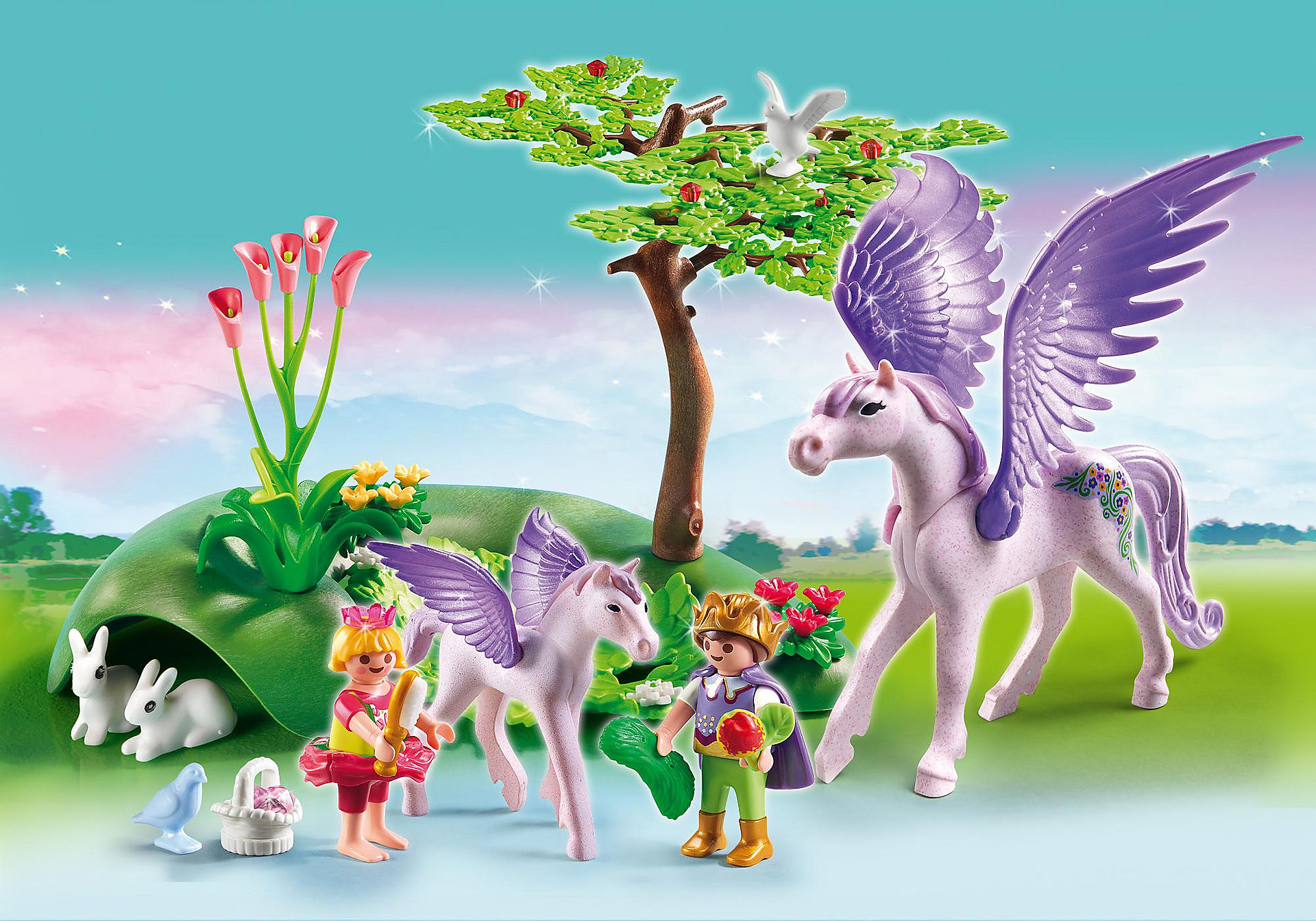 5478 Kongelige børn med Pegasus og baby zoom image1