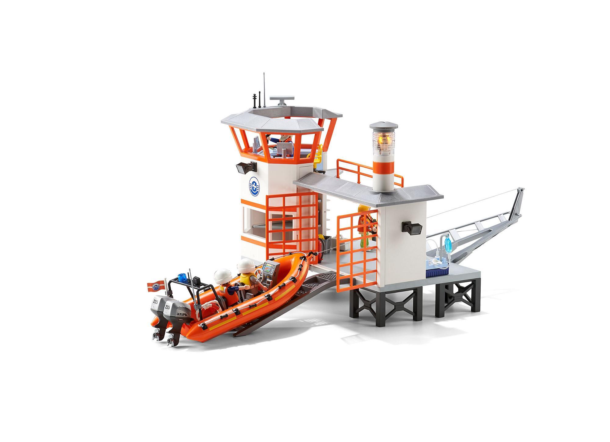 playmobil coast guard station with lighthouse