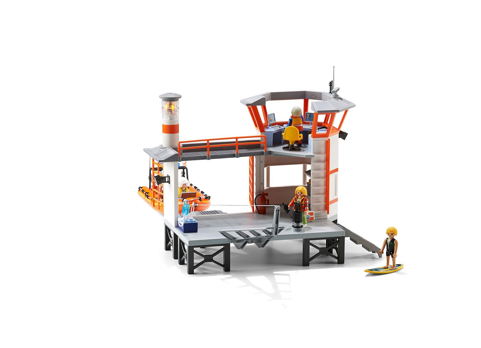 playmobil coast guard station with lighthouse