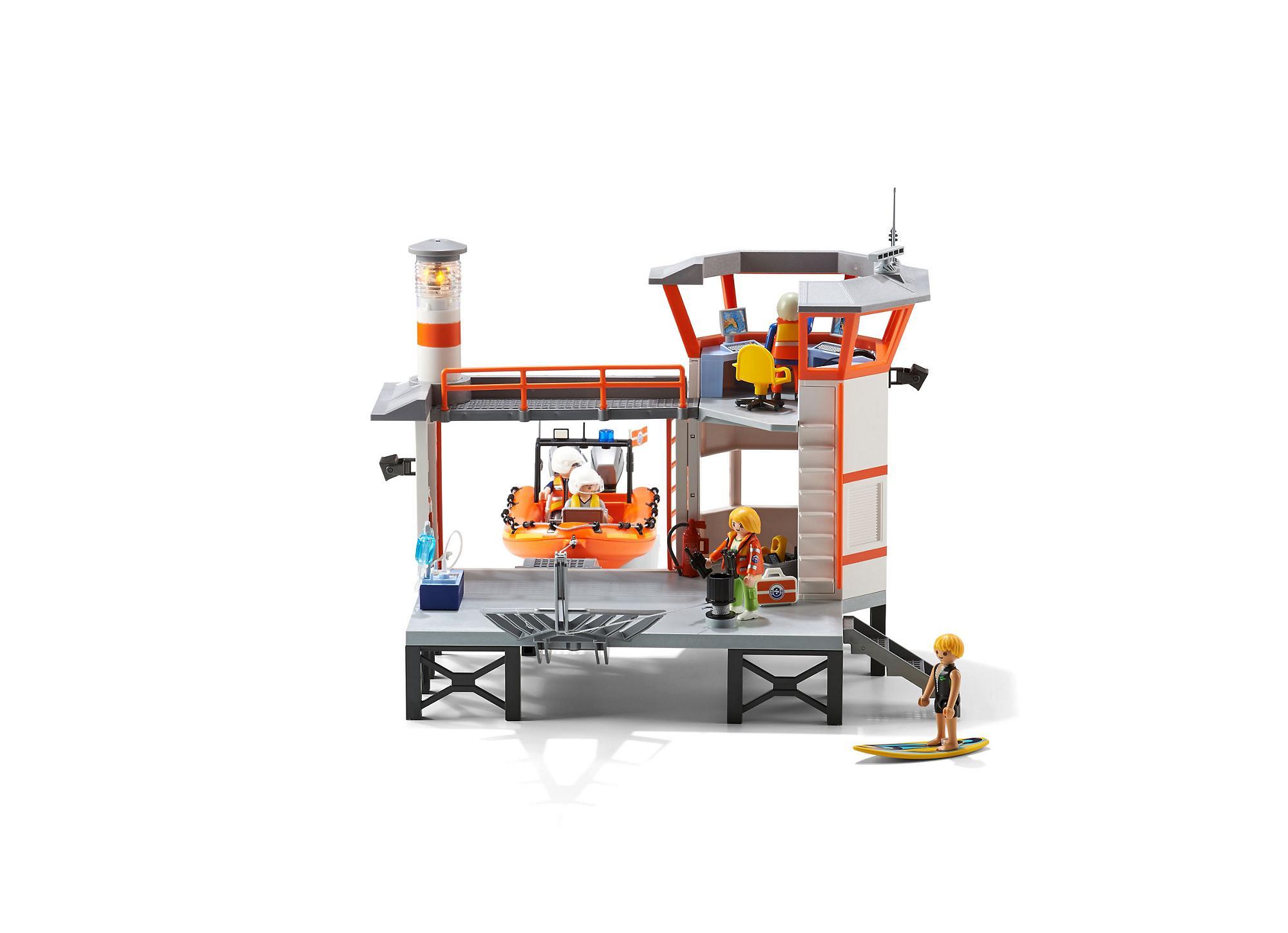 playmobil coast guard station with lighthouse