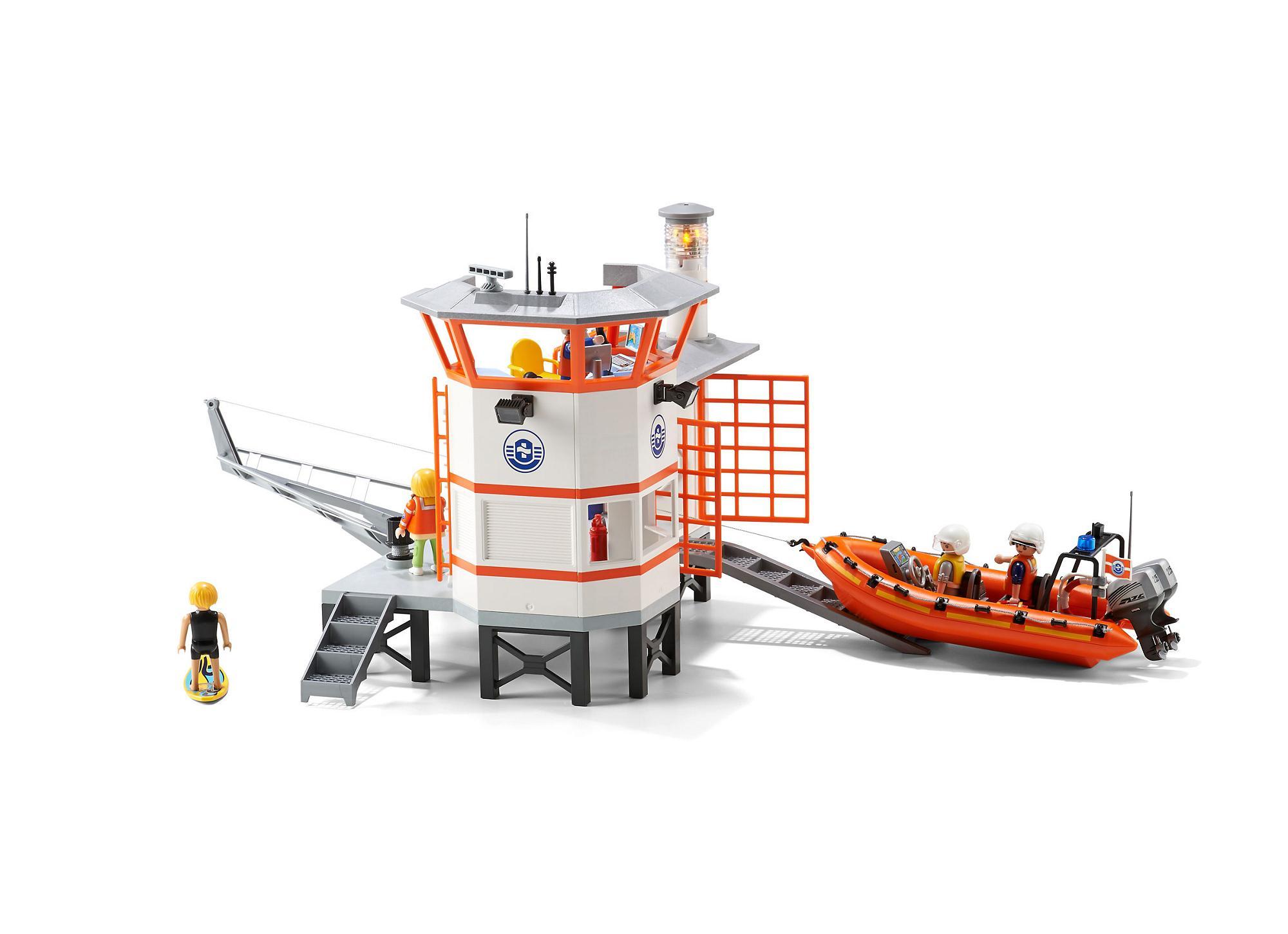 playmobil coast guard station with lighthouse