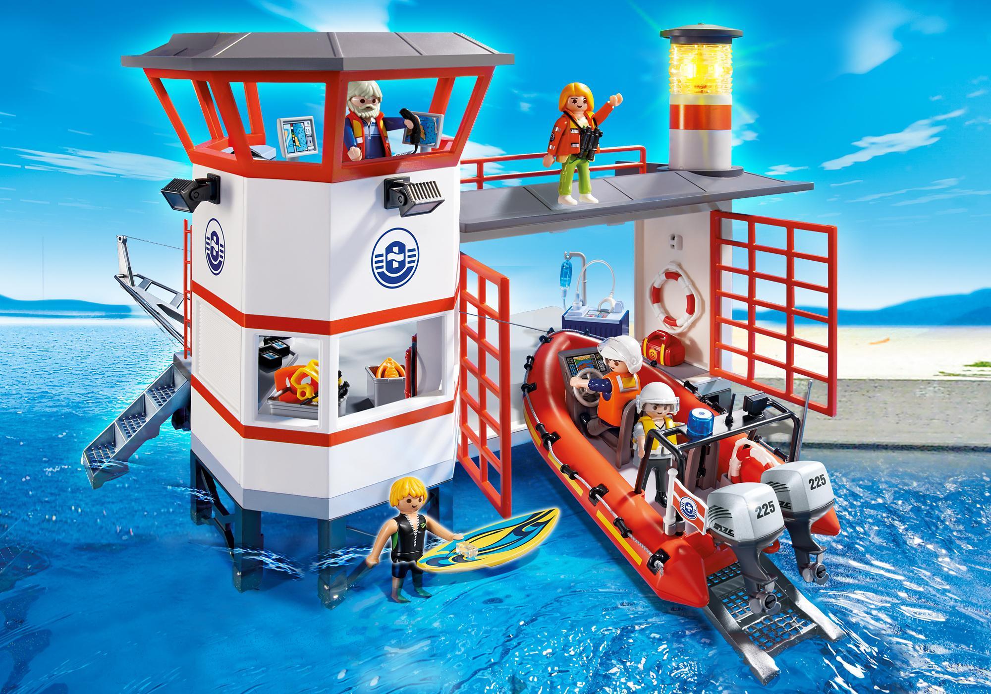 playmobil lifeboat station