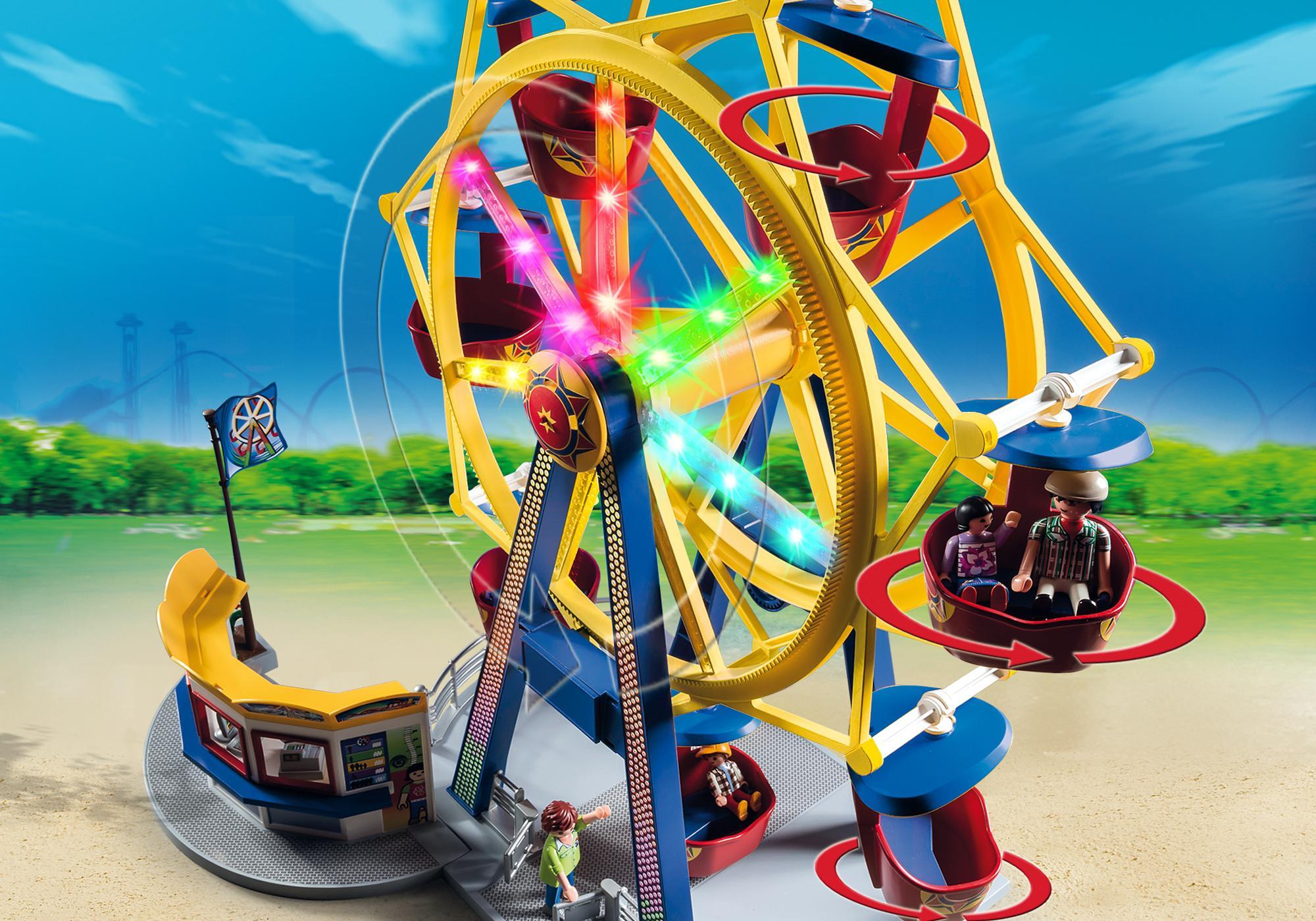 Развлечения купить. Playmobil игровой набор "колесо обозрения с огнями". Playmobil колесо обозрения. Игрушка "колесо обозрения". Игрушечный парк аттракционов.