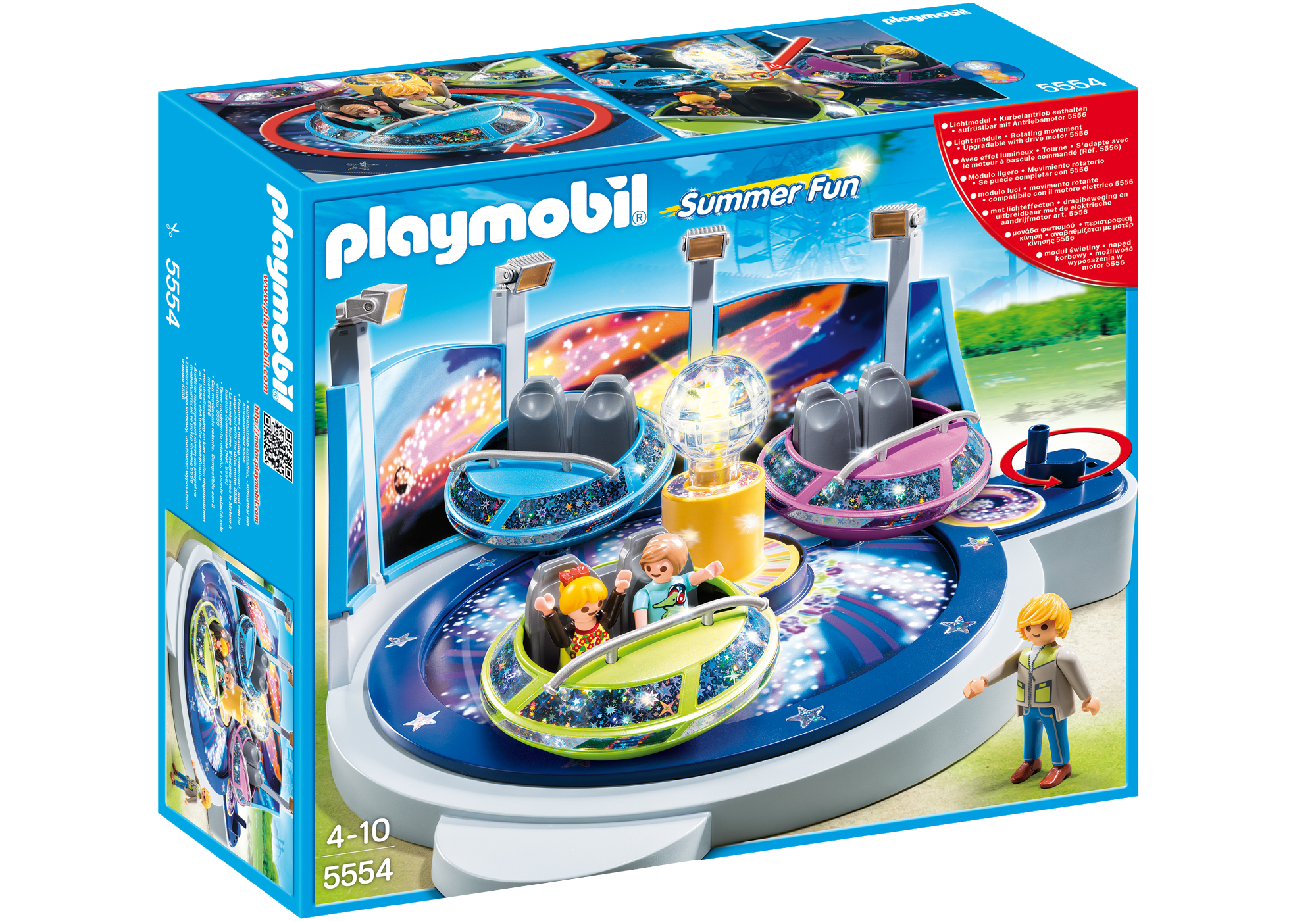 playmobil spinning spaceship ride with lights