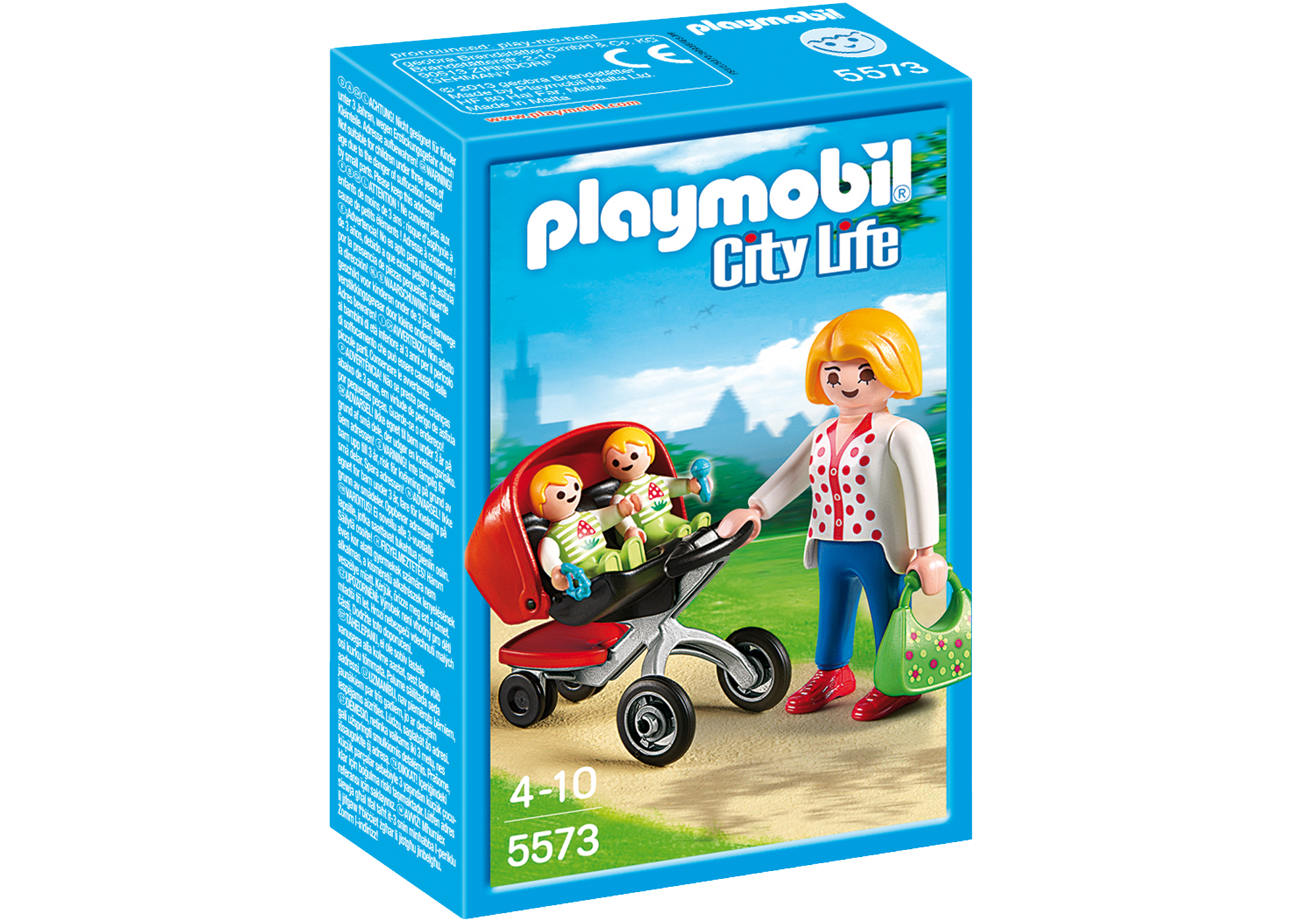 mama con carrito de gemelos playmobil