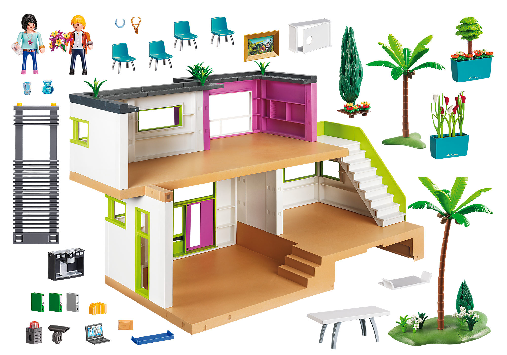 Playmobil unboxing : Modern luxury mansion (2014) - 5574, 5575