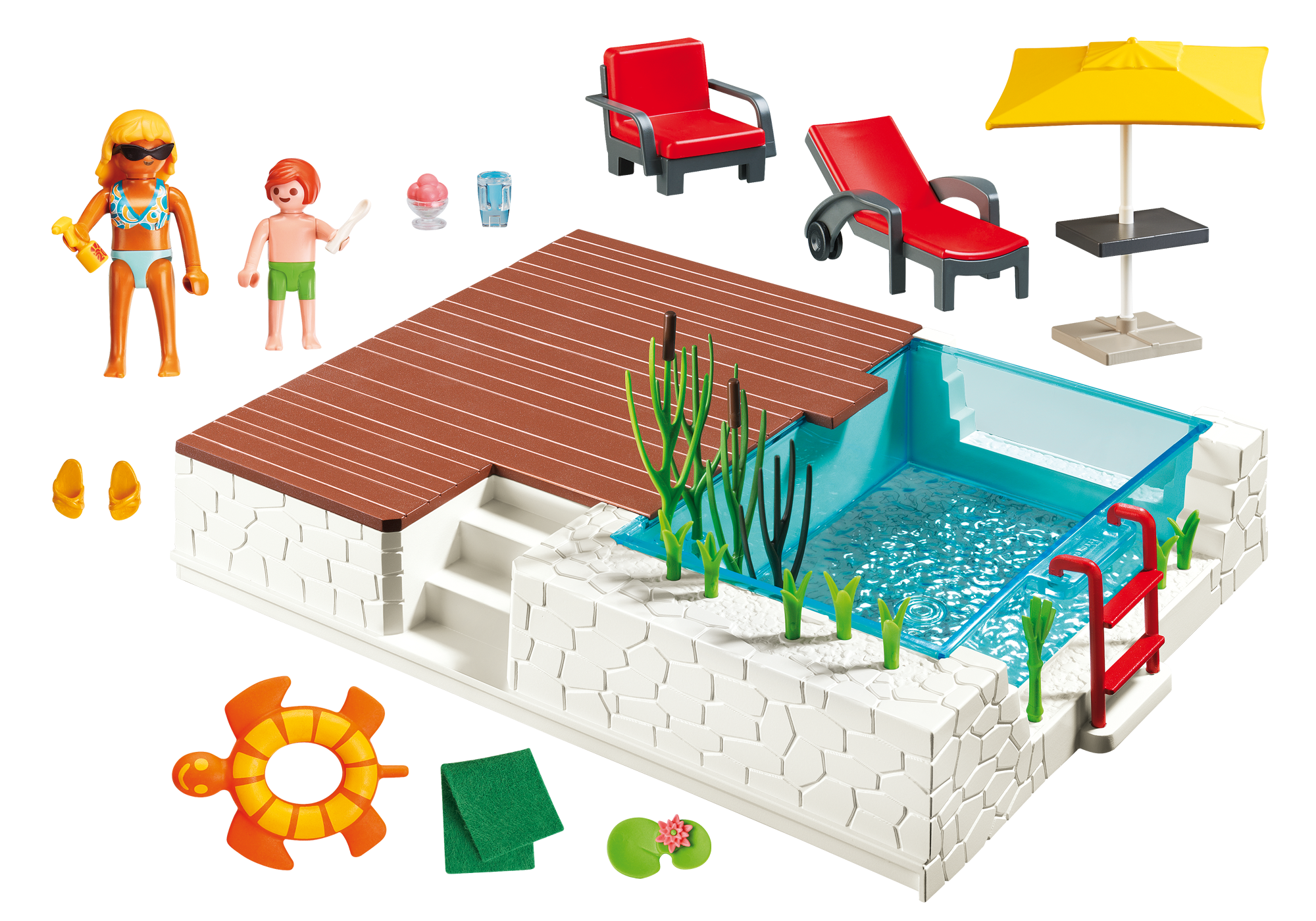 playmobil swimming pool with terrace