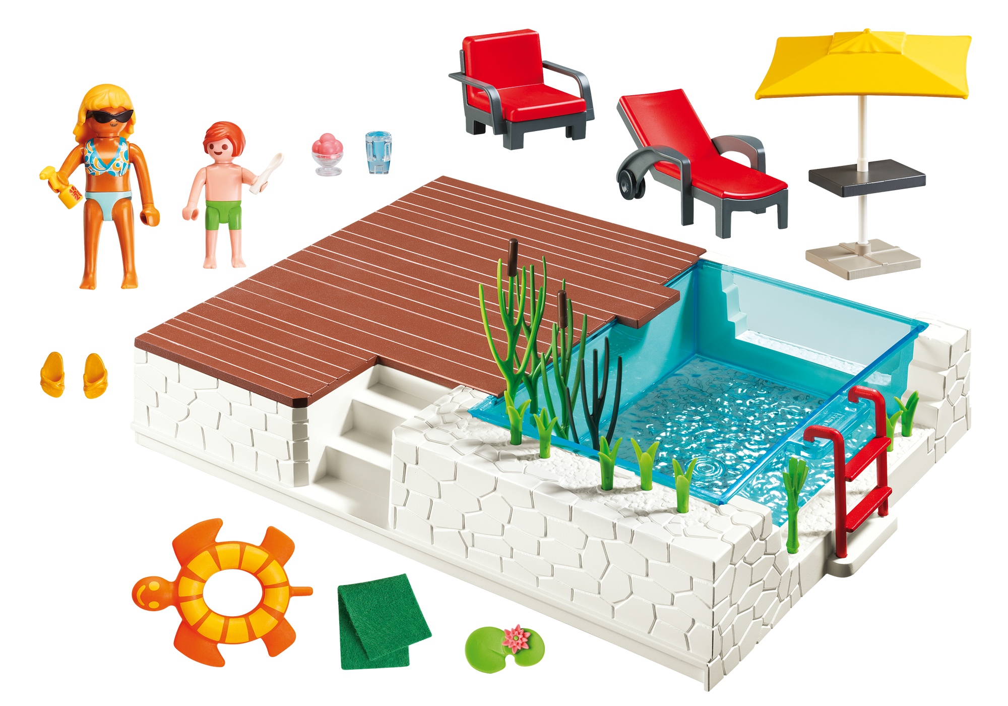 playmobil swimming pool set