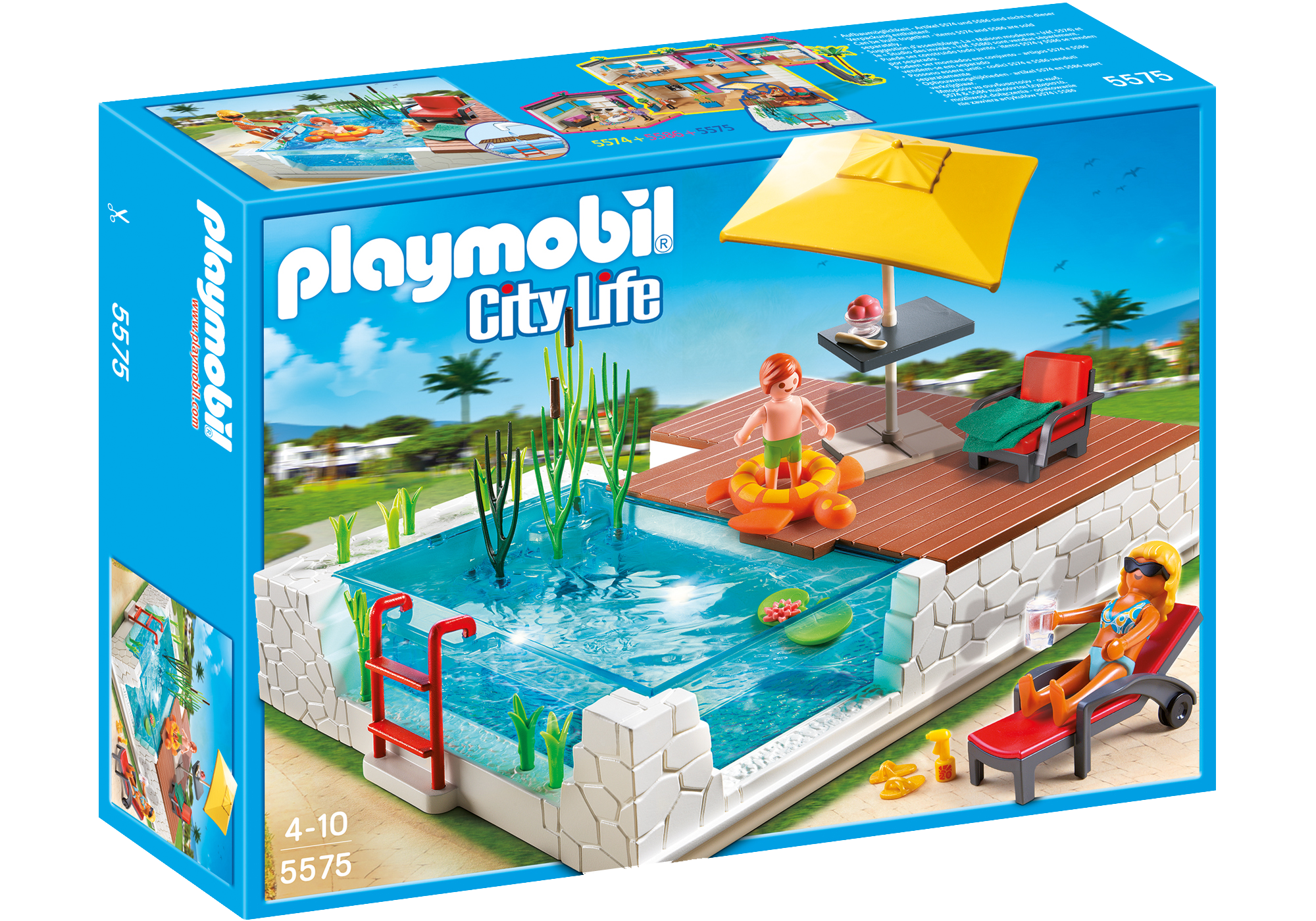 playmobil pool with terrace