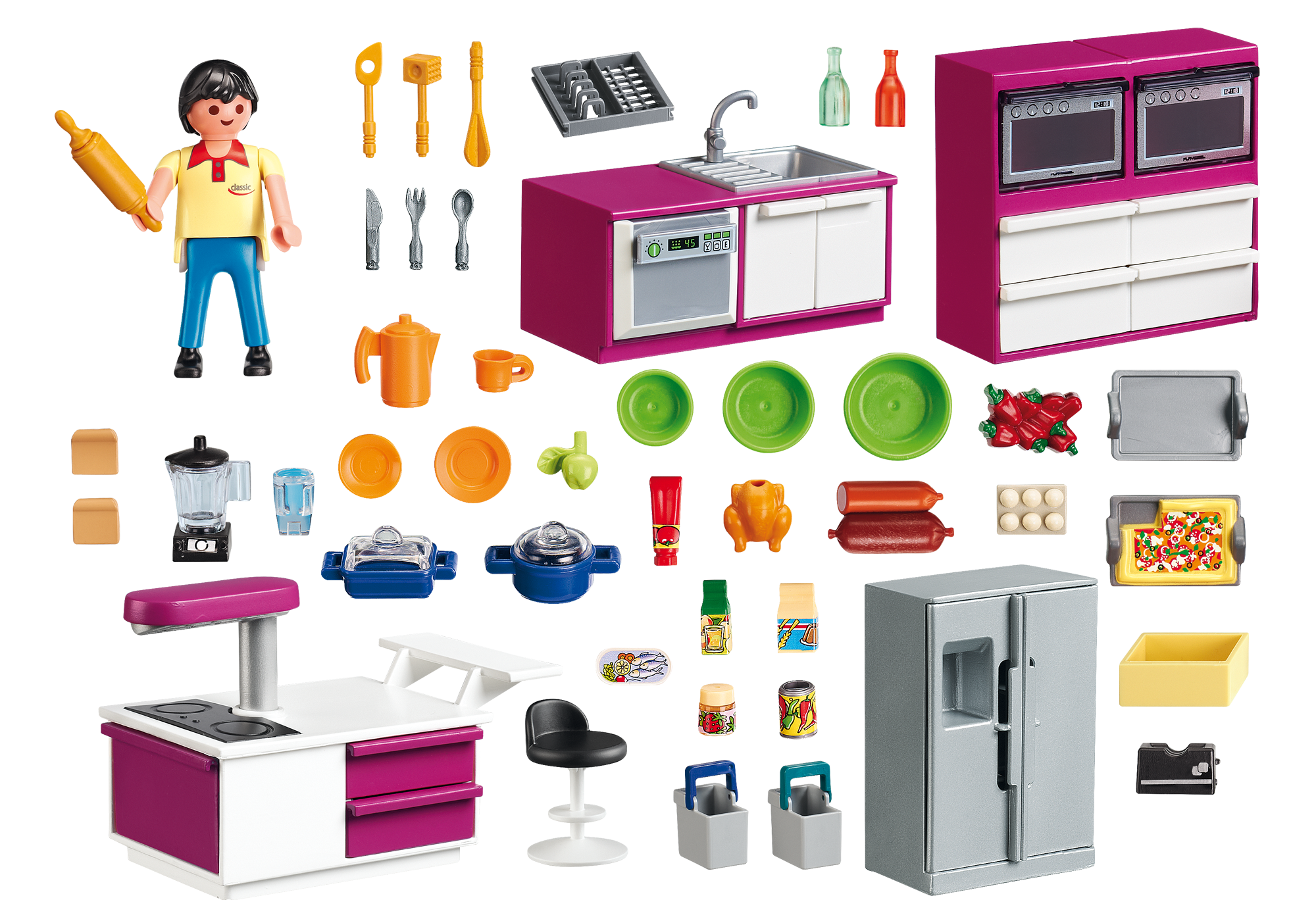 cocina casa moderna playmobil