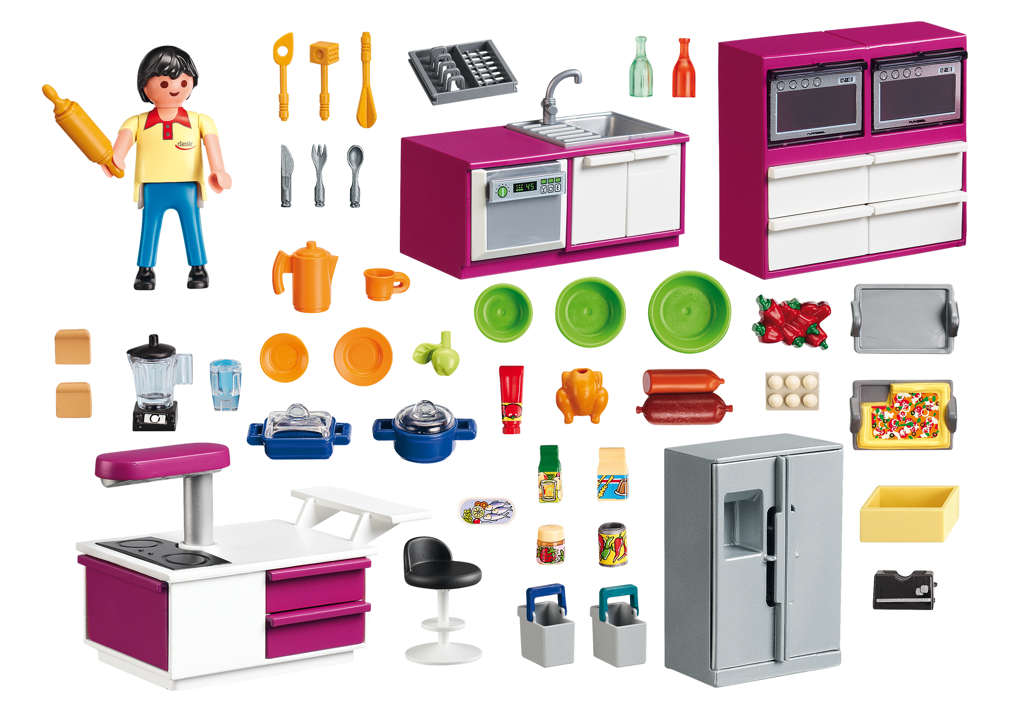 cuisine avec ilot playmobil