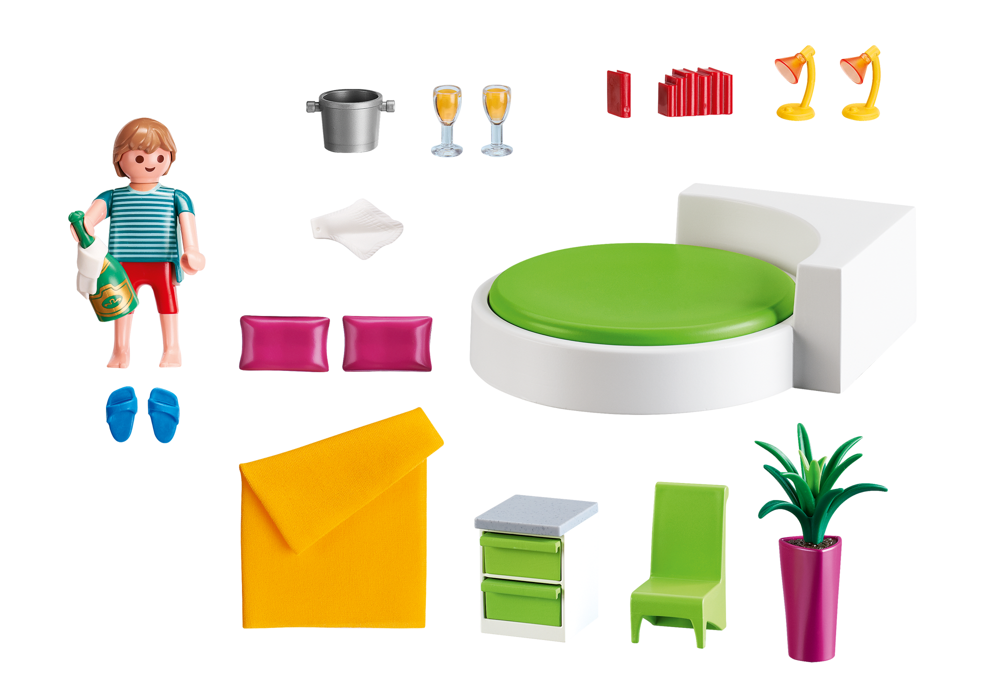 playmobil maison moderne chambre