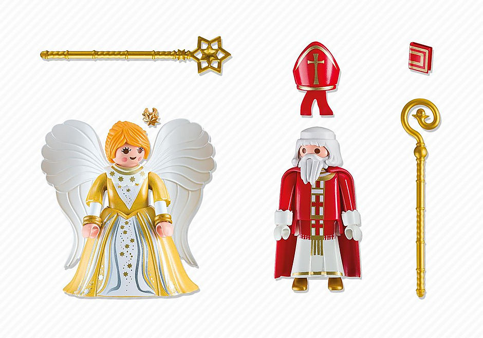 5592 Sankt Nikolaus og juleengel detail image 3