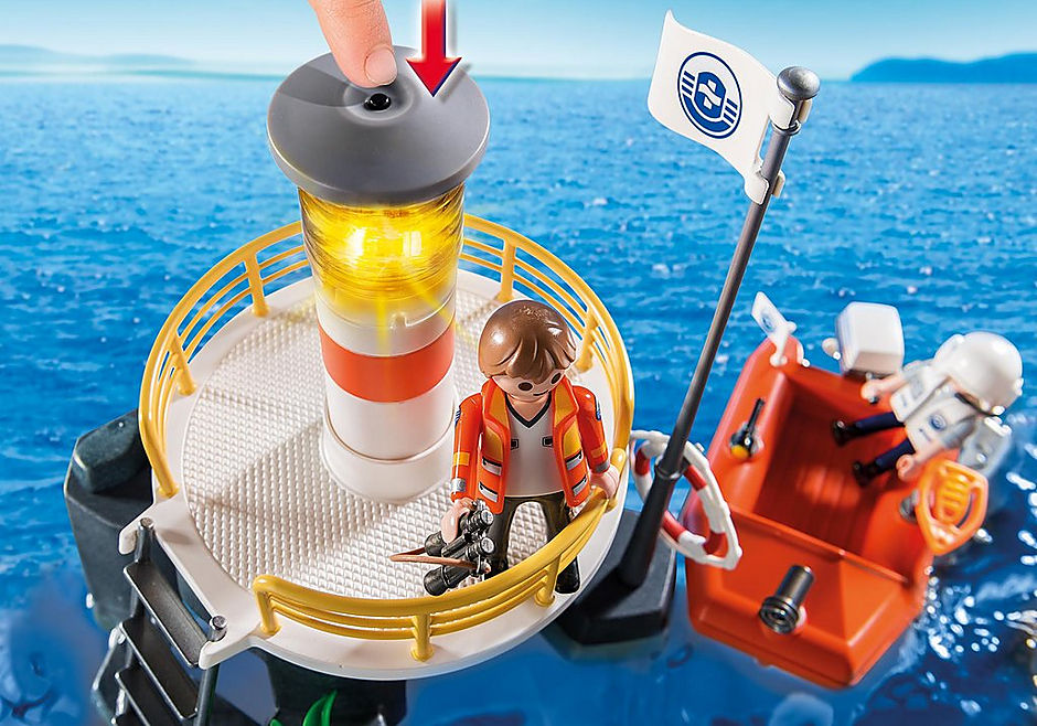 compensar Borde influenza Lighthouse with Lifeboat - 5626 | PLAYMOBIL®