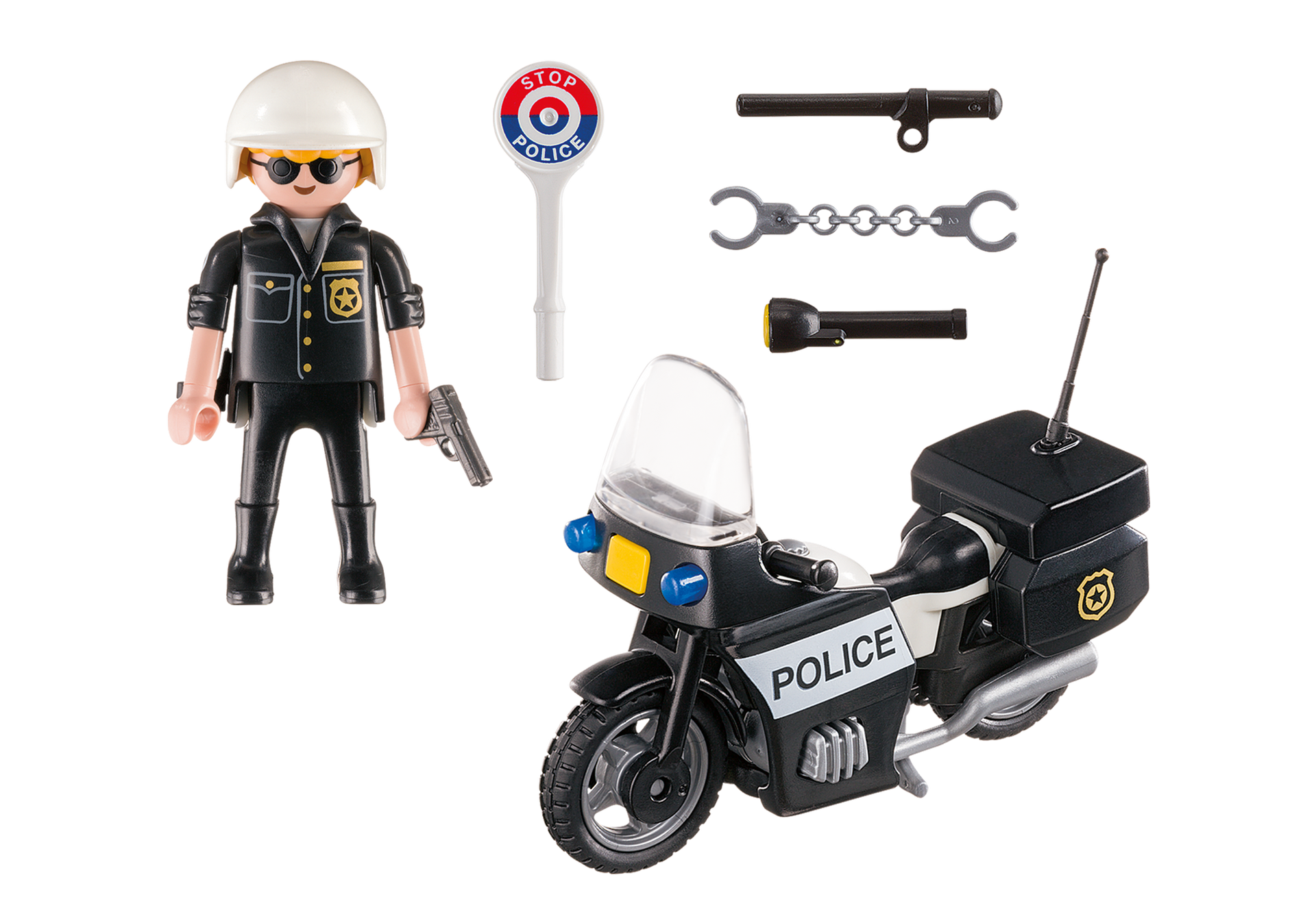 Playmobil police-gun and cable ref 1045 