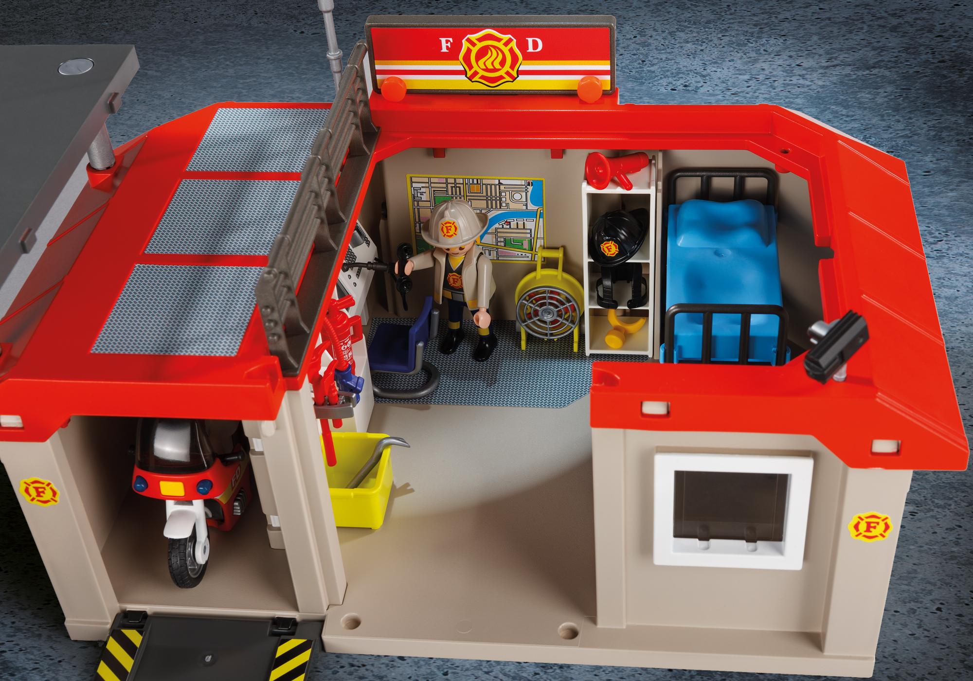 plan caserne pompier playmobil