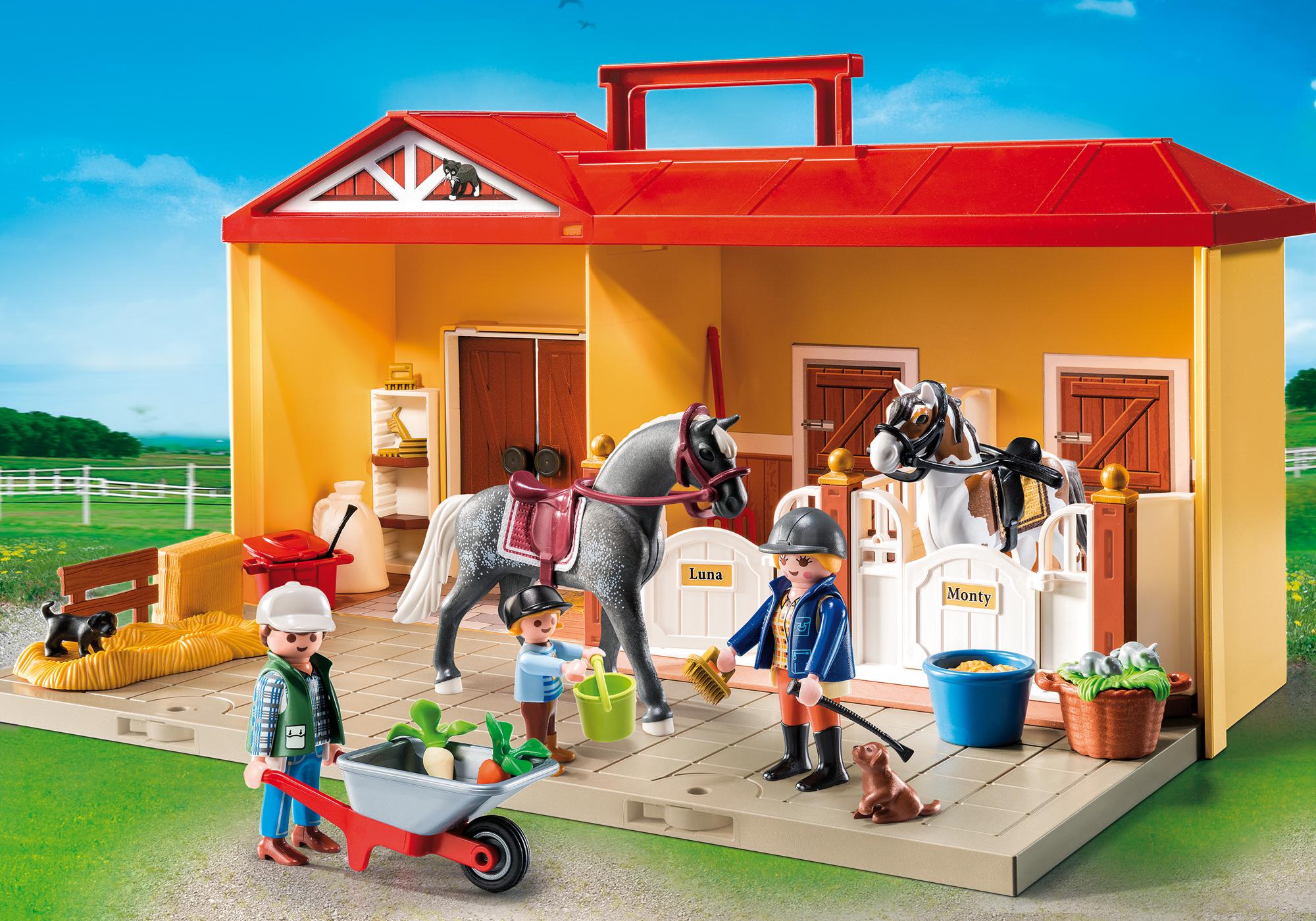 playmobil horse stable set