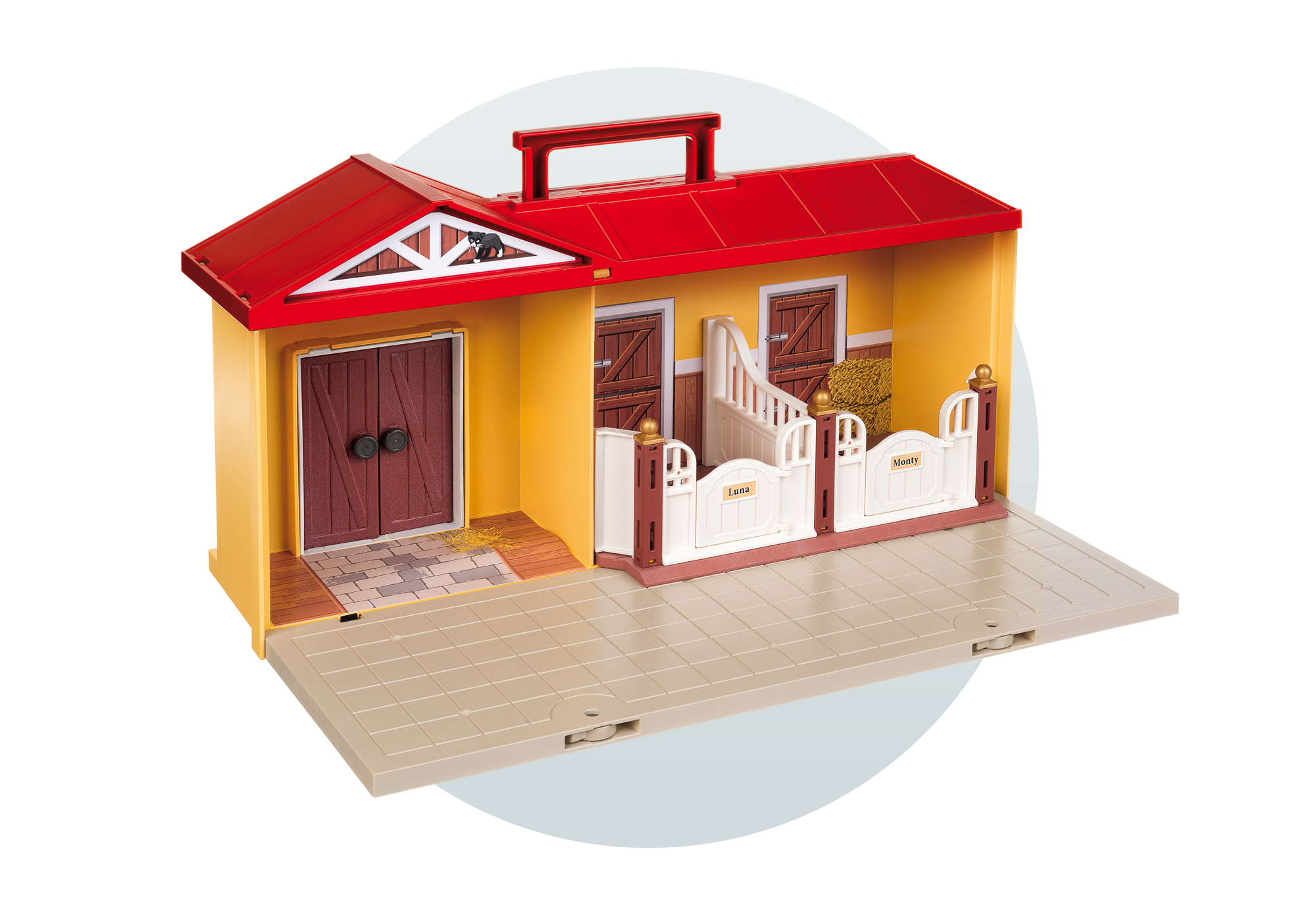 playmobil take along horse stable