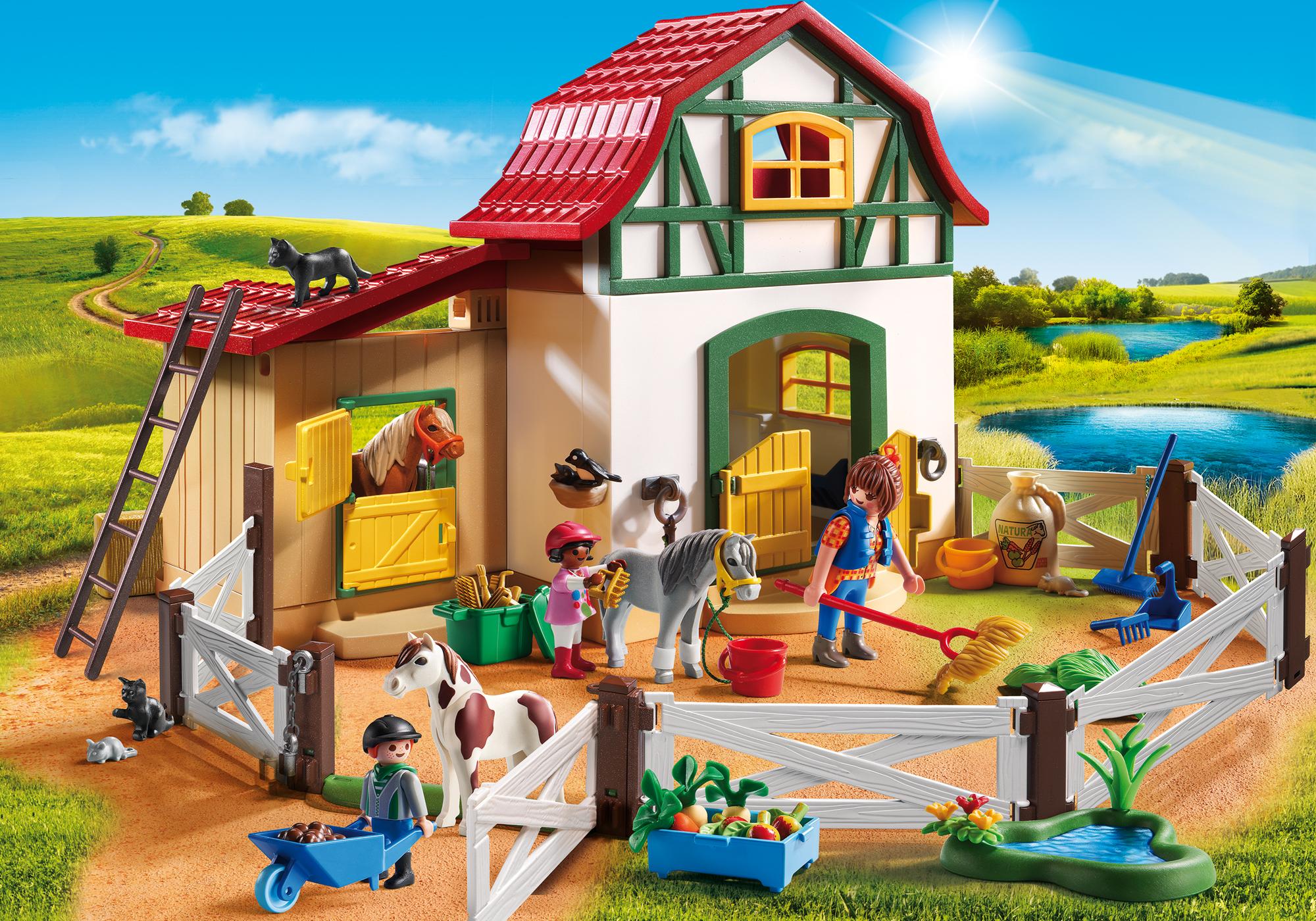 playmobil pony stable