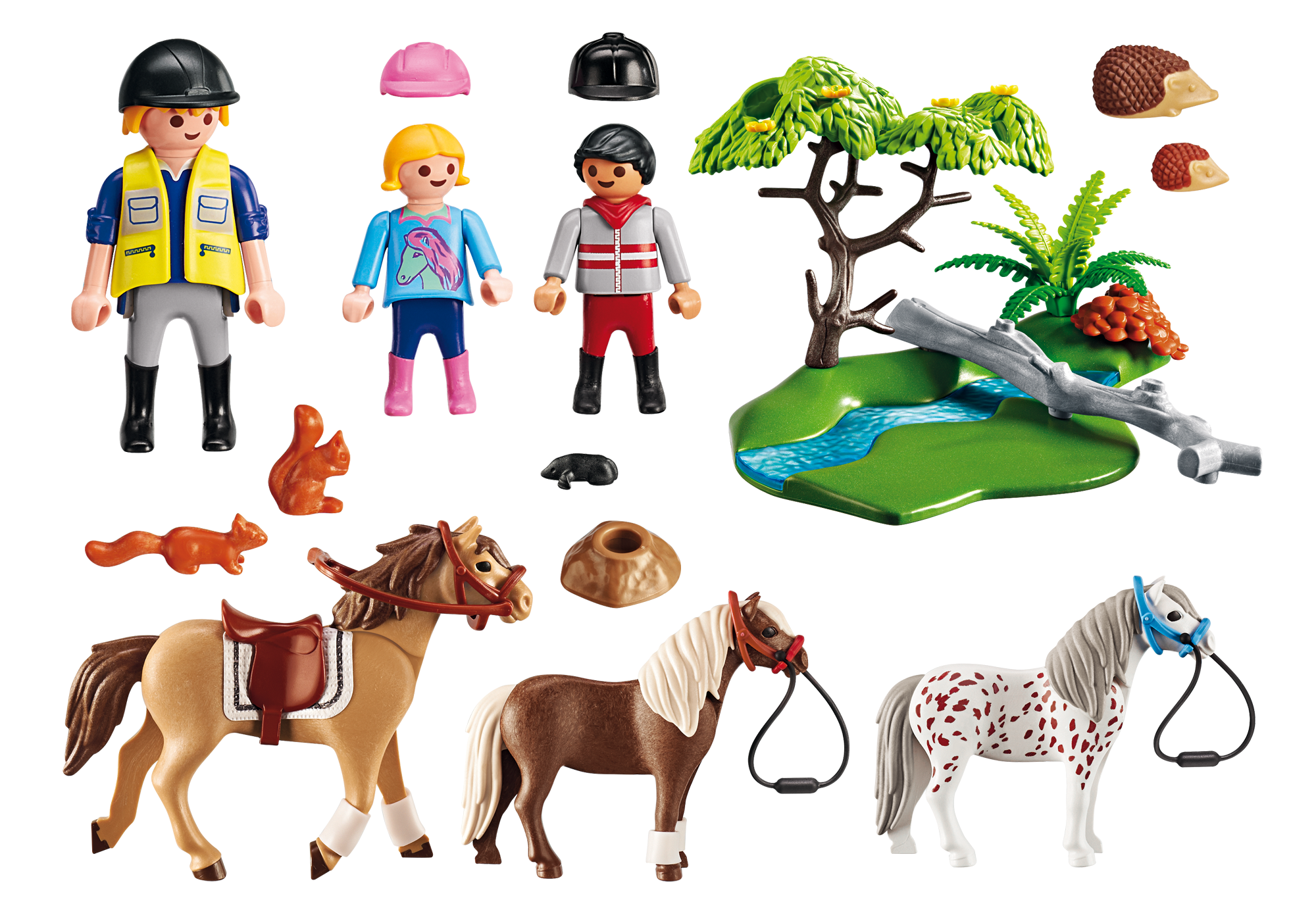 playmobil cavaliers avec poneys et cheval