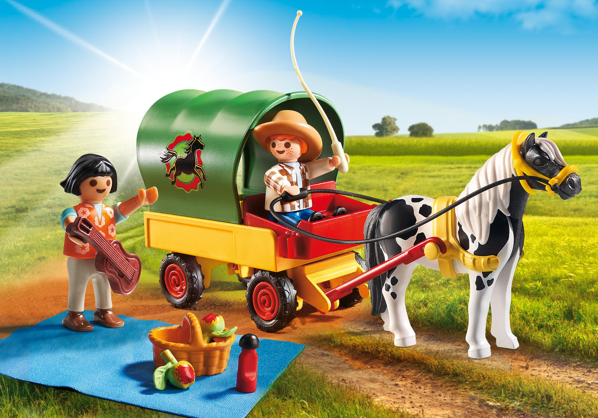 playmobil horse wagon