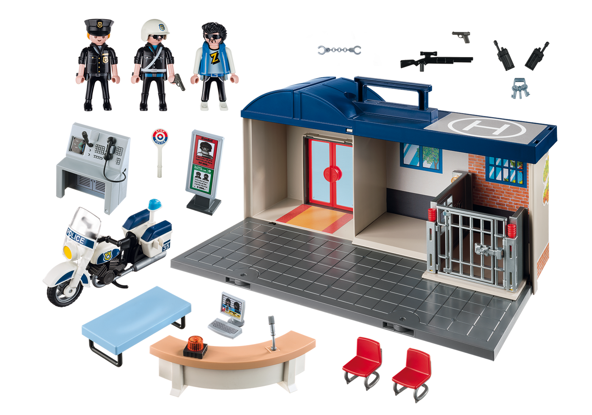 maletin comisaria policia playmobil