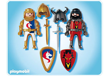 Playmobil Duo Chevalier Dragon Rouge Et Chevalier Licorne 5815 A Playmobil Duo Chevalier Dragon Rouge Et Chevalier Licorne 5815 A
