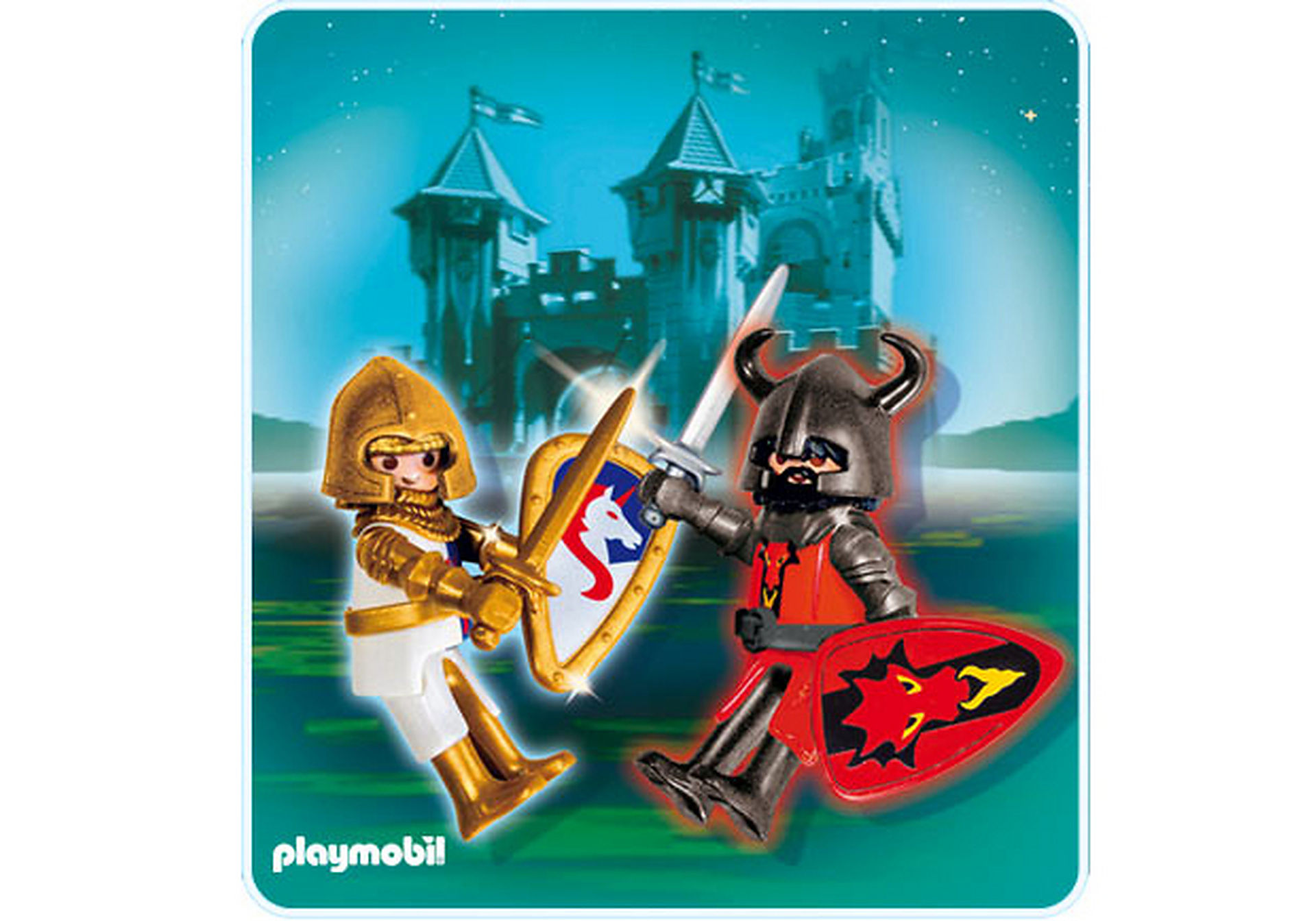 5815-A PLAYMOBIL Duo Chevalier Dragon rouge et Chevalier Licorne zoom image1