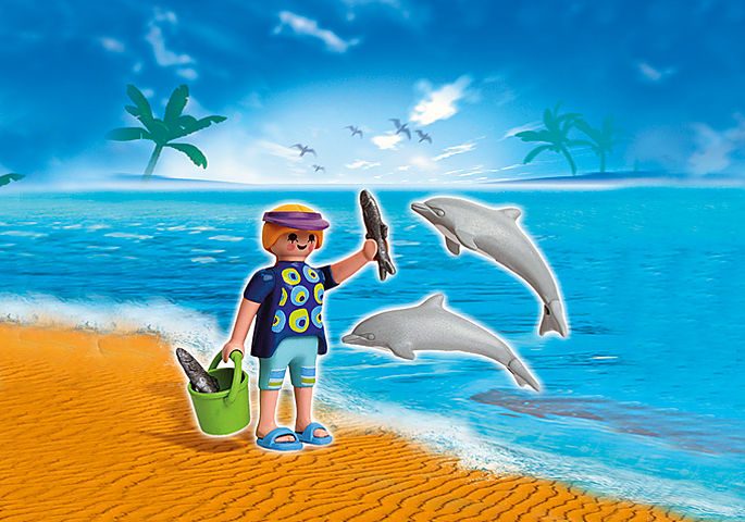 5876-A PLAYMOBIL Duo Vacancière et dauphins detail image 1