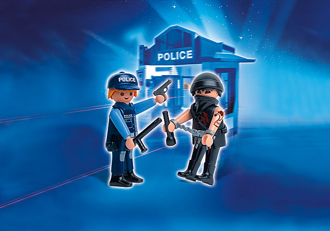 5878-A Duo-Pack Polizist mit Gangster detail image 1
