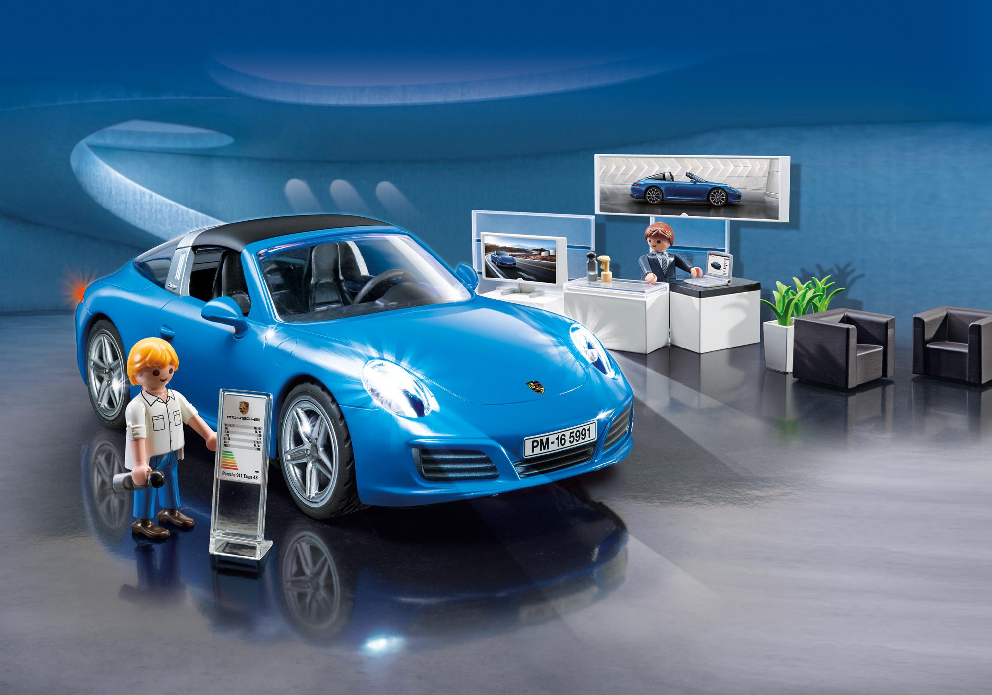 playmobil porsche bleu