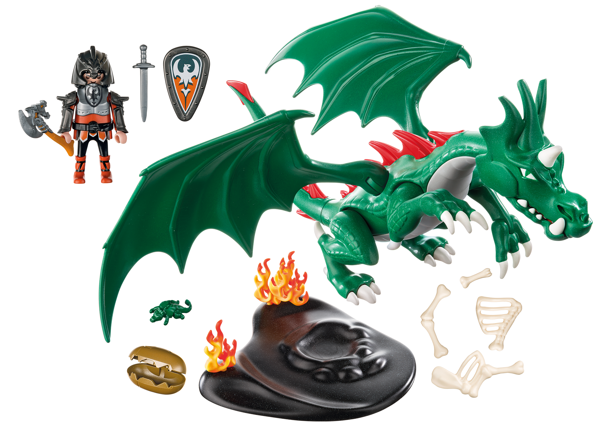 chateau playmobil dragon vert