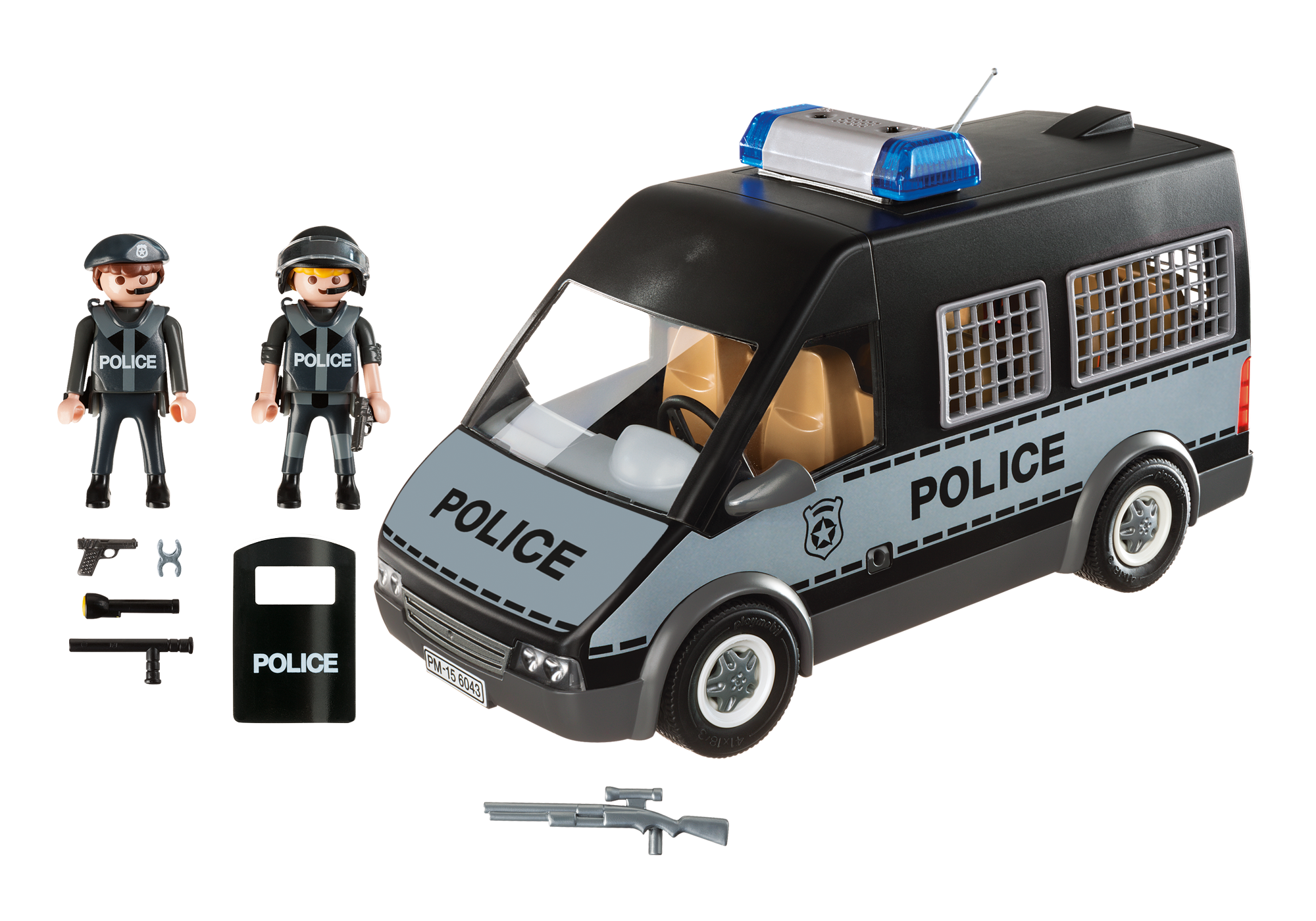 playmobil police van with lights & sound