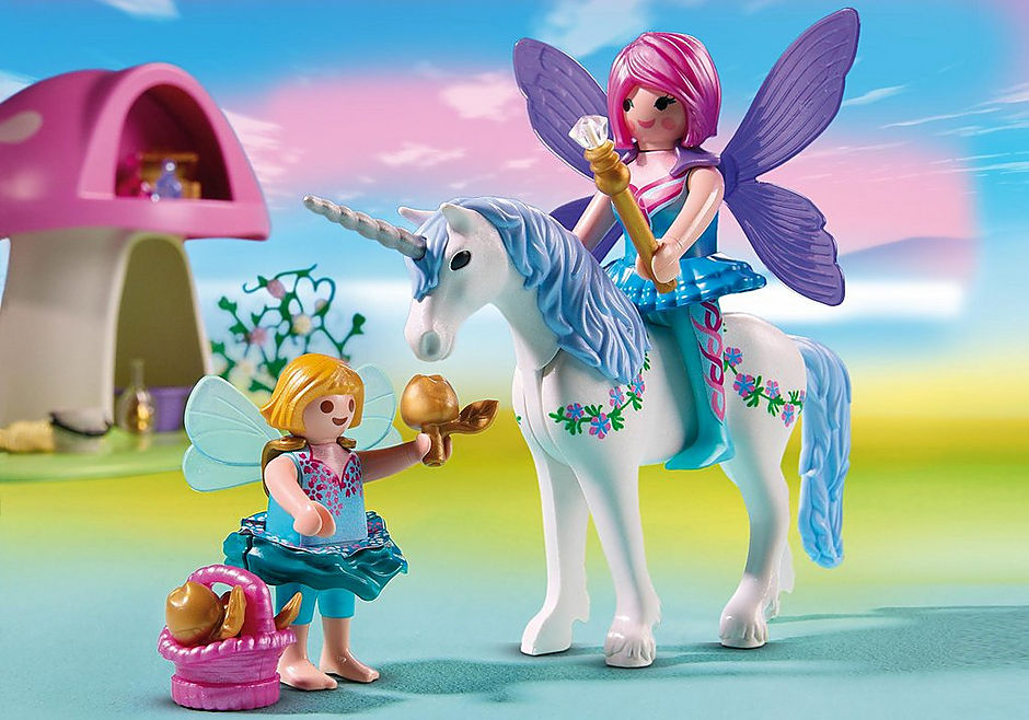 6055 Fairies with Toadstool House detail image 4