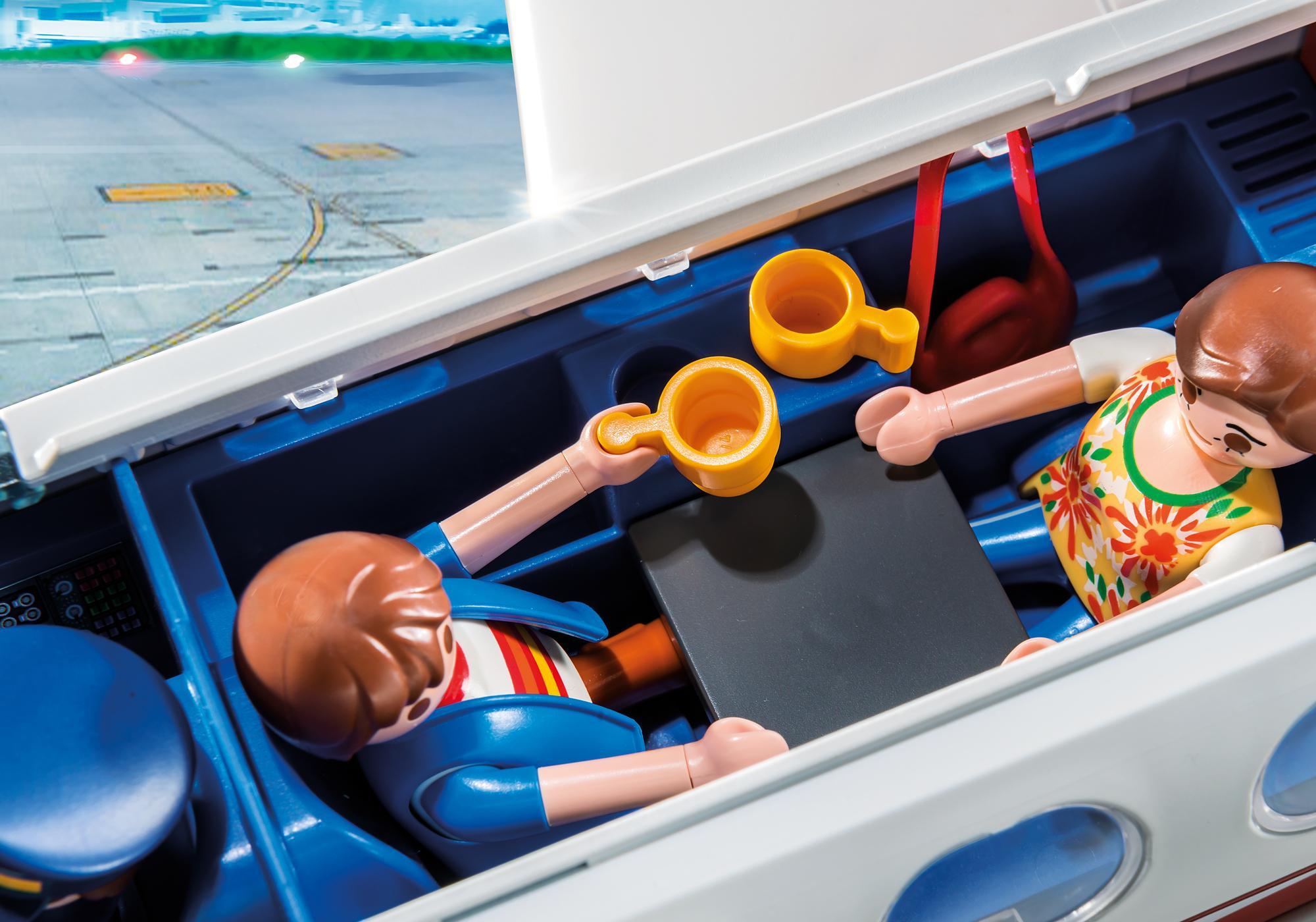 playmobil avion avec pilote et touristes