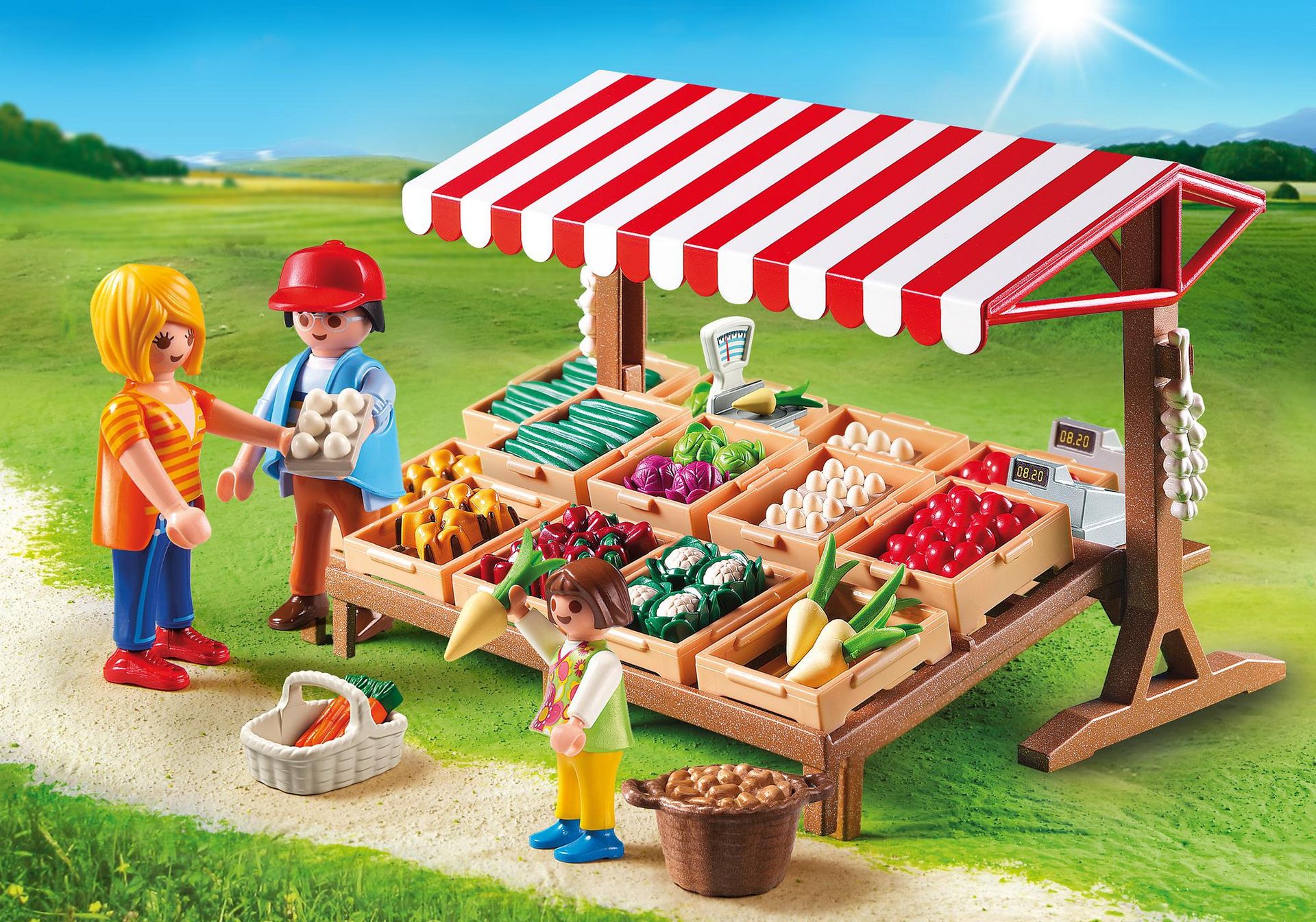 Playmobil  Gemüsestand Ersatzteile Schild Bauernhof Hofladen aus 5341 