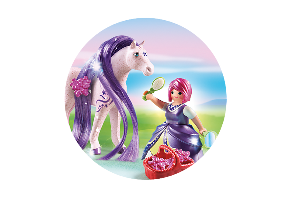 6167 Πριγκίπισσα Βιολέτα με άλογο detail image 4