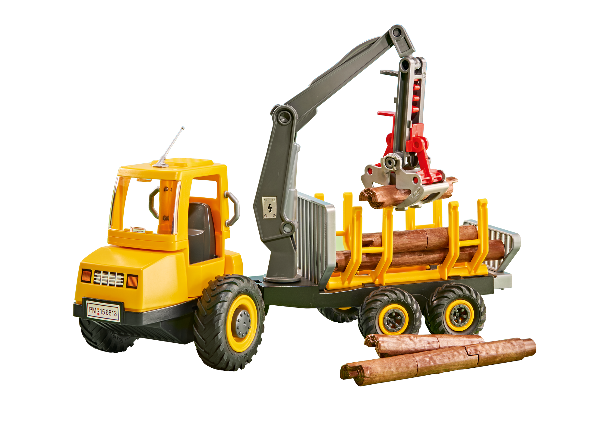 playmobil timber truck with crane