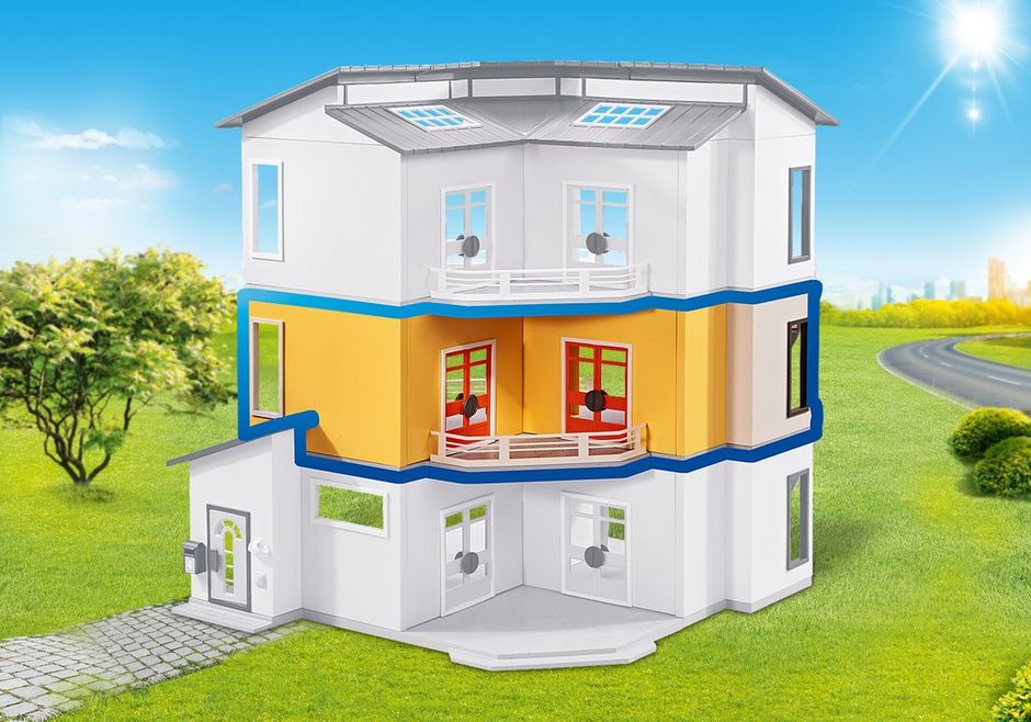 Playmobil Stütze Winkelstütze Blau X-System Gebäude Haus ca.16,5cm 
