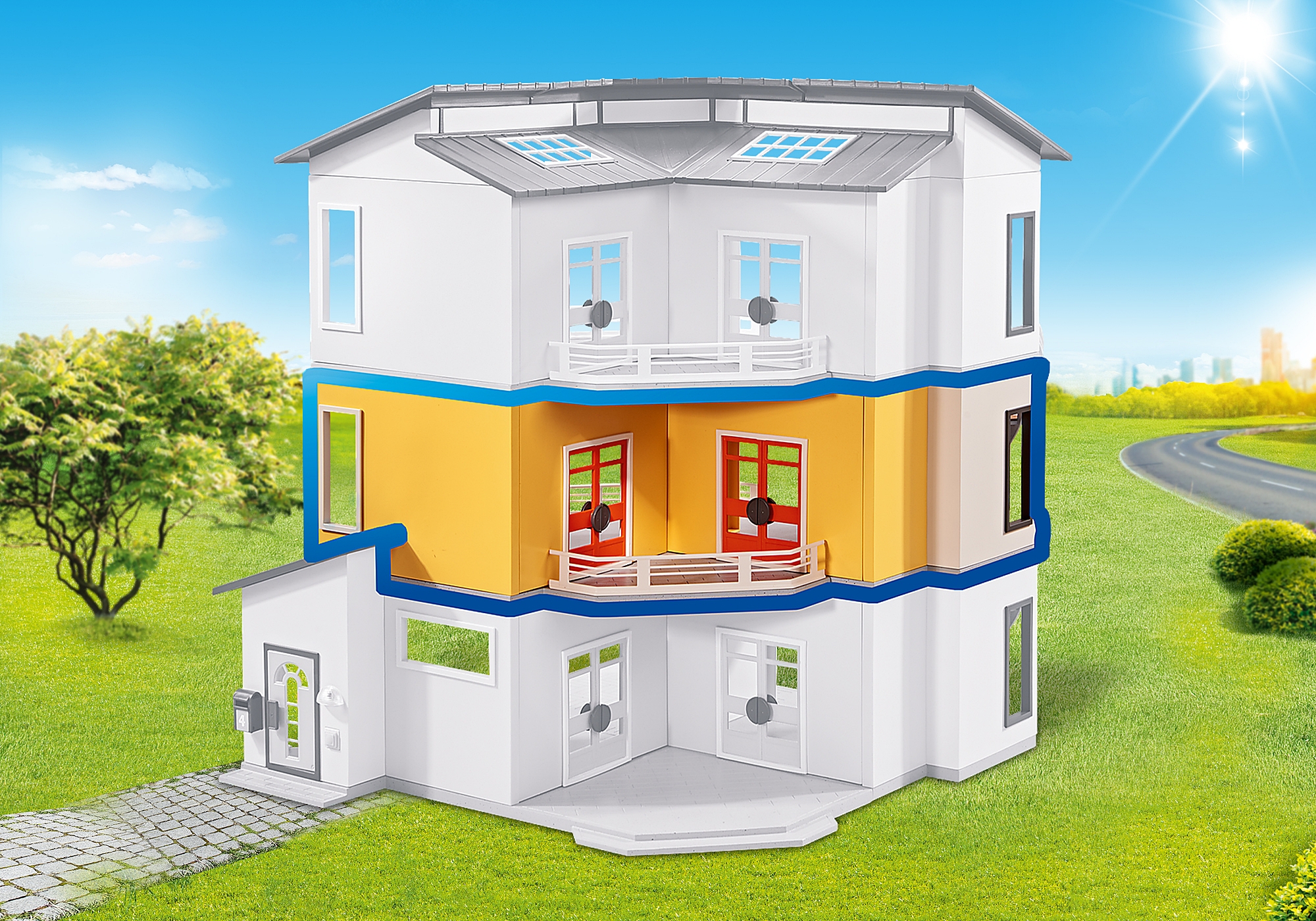 Playmobil 6554 pas cher, Etage supplémentaire pour Maison moderne