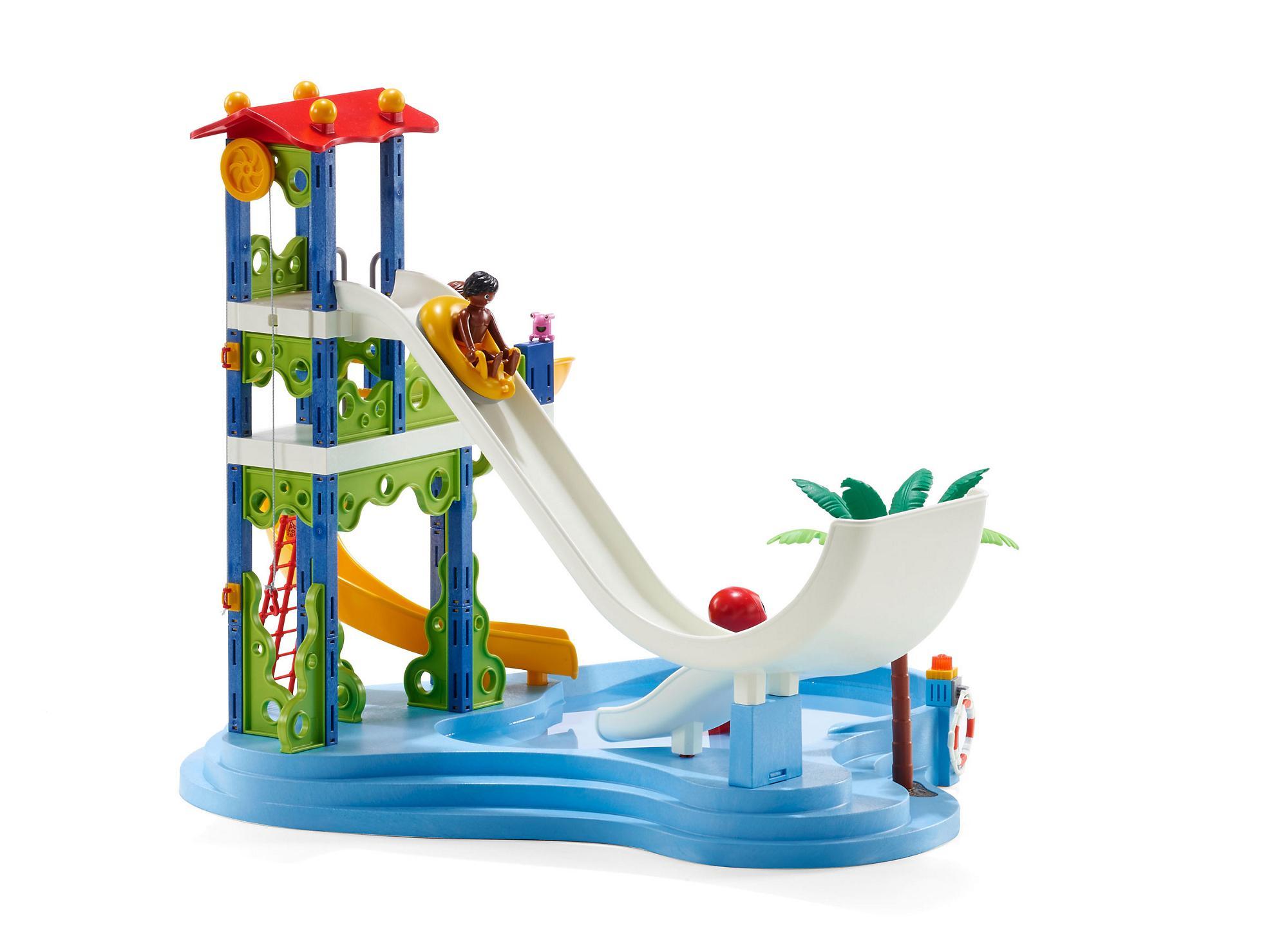 playmobil water park with slides playset