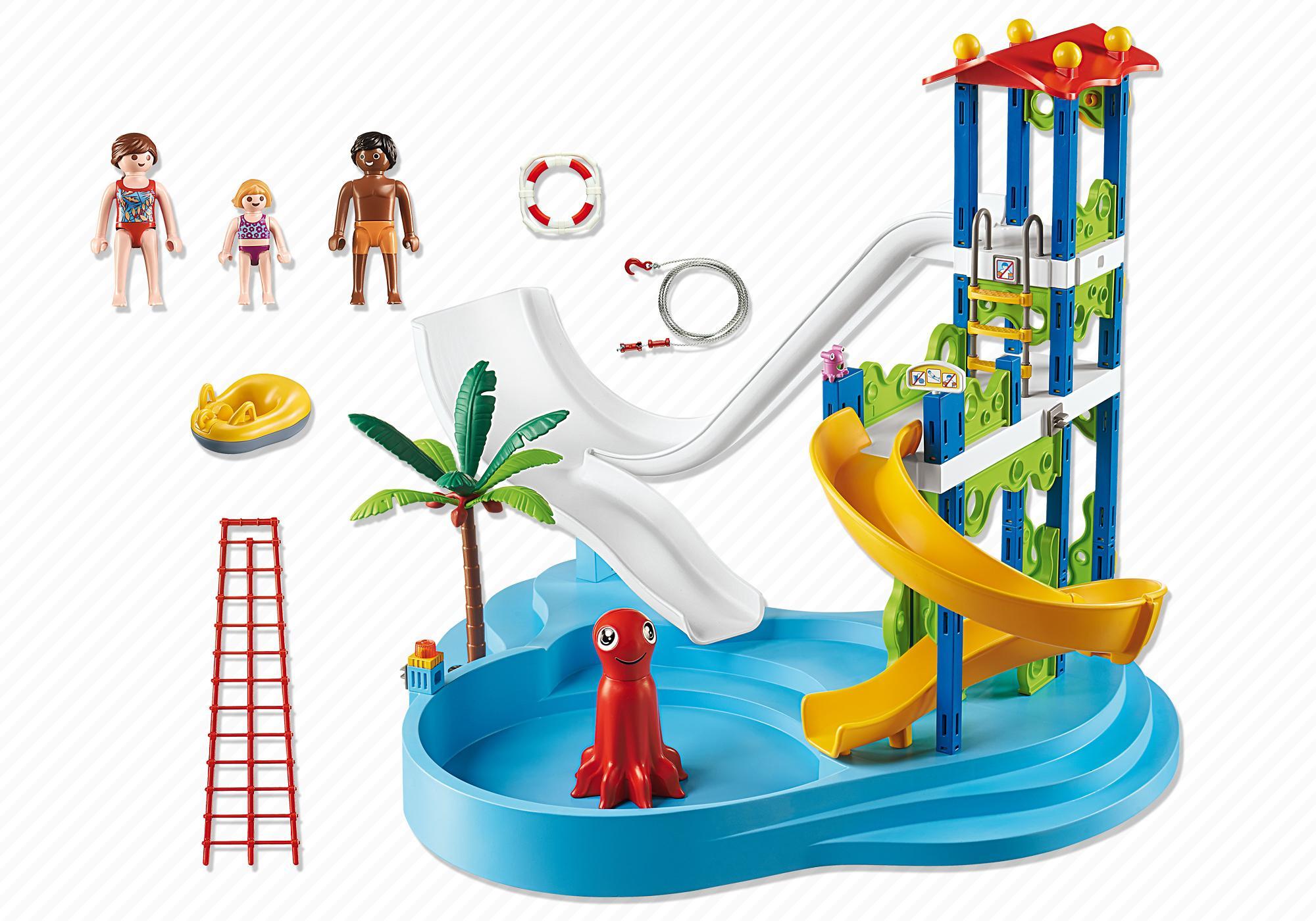 playmobil piscina con tobogan