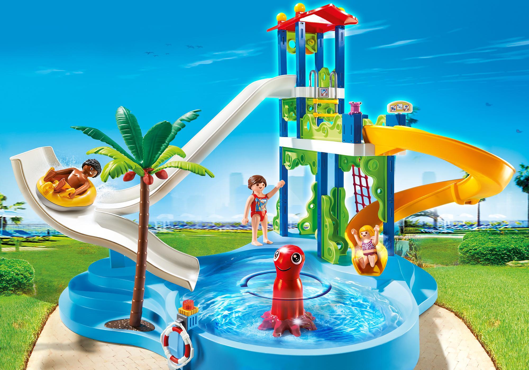 playmobil piscina con tobogan